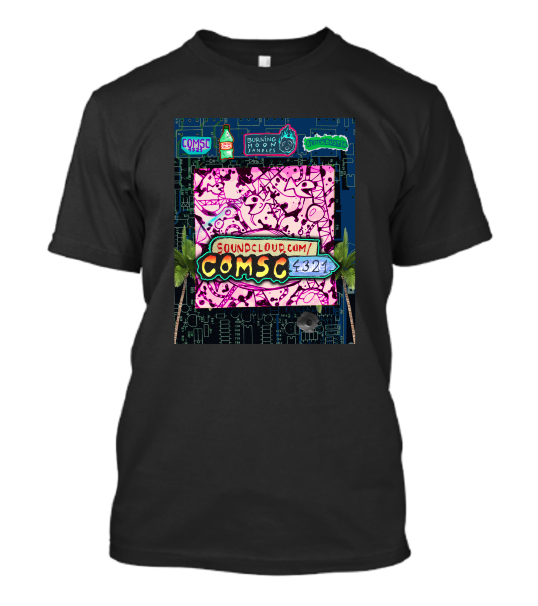 Comsc Soundcloud.com Burning Moon Samples Tequila Booster 4321 T-Shirt