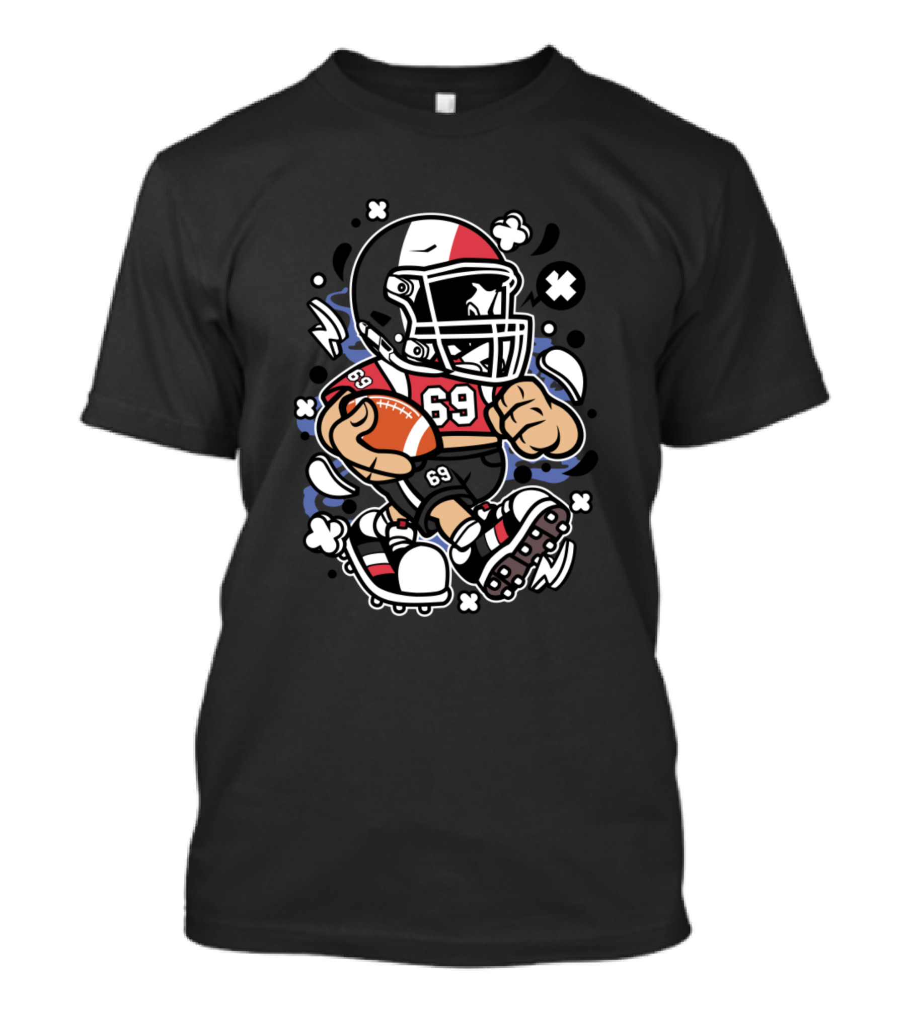 France 69 Football Kid Animated Characters Comics T-Shirt
