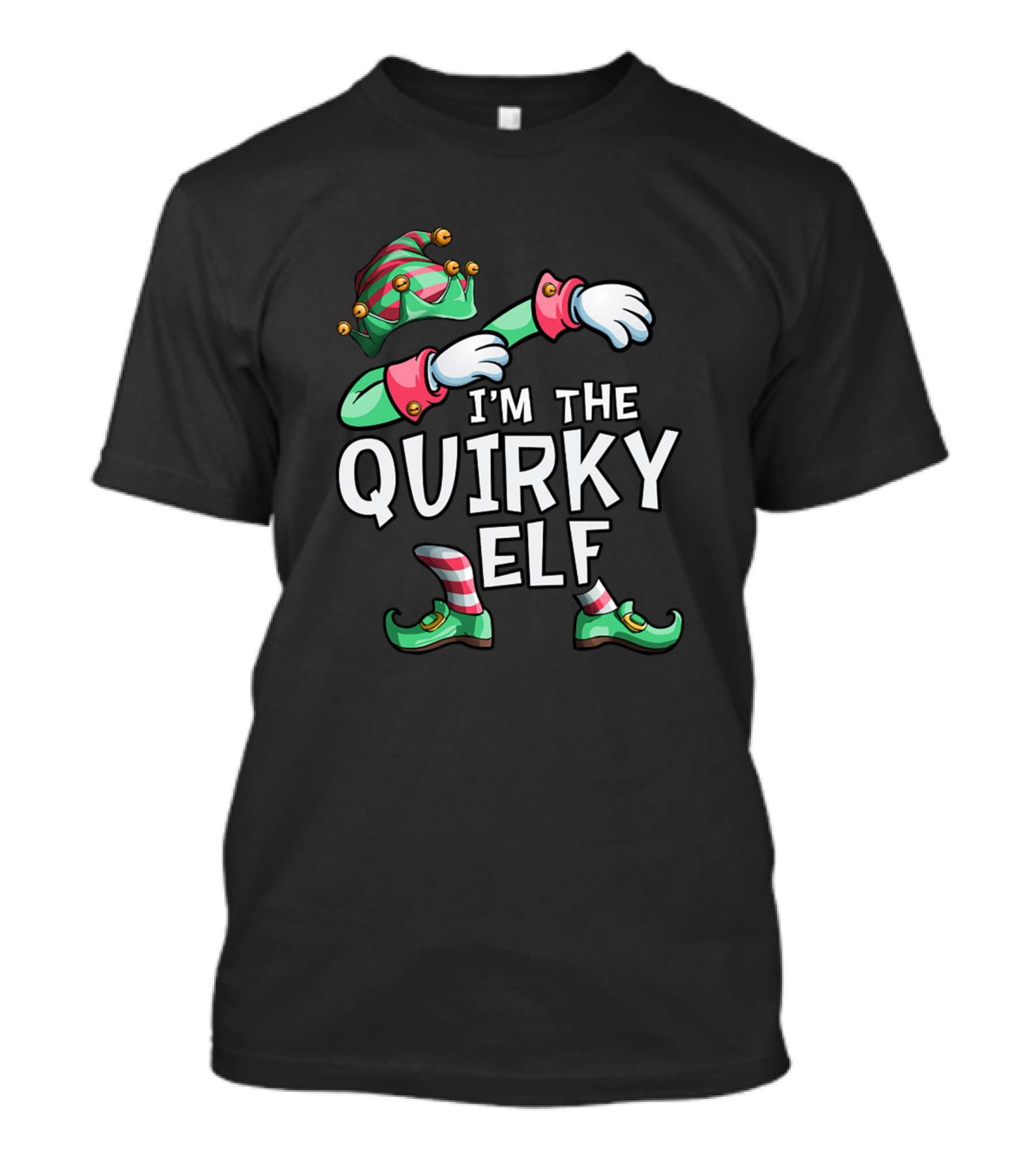 I'm The Quirky Elf Dabbing Christmas Family Matching T-Shirt