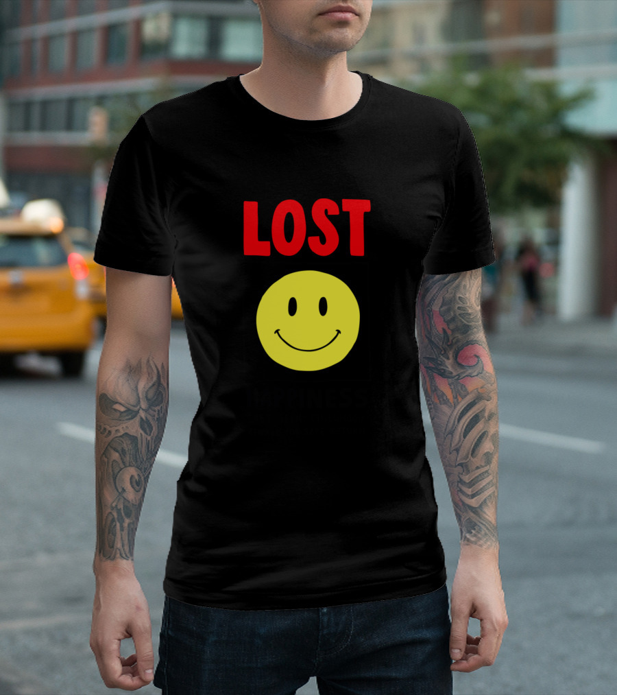 Lost Happiness Last Seen: Childhood Reward for Safe Return T-Shirt