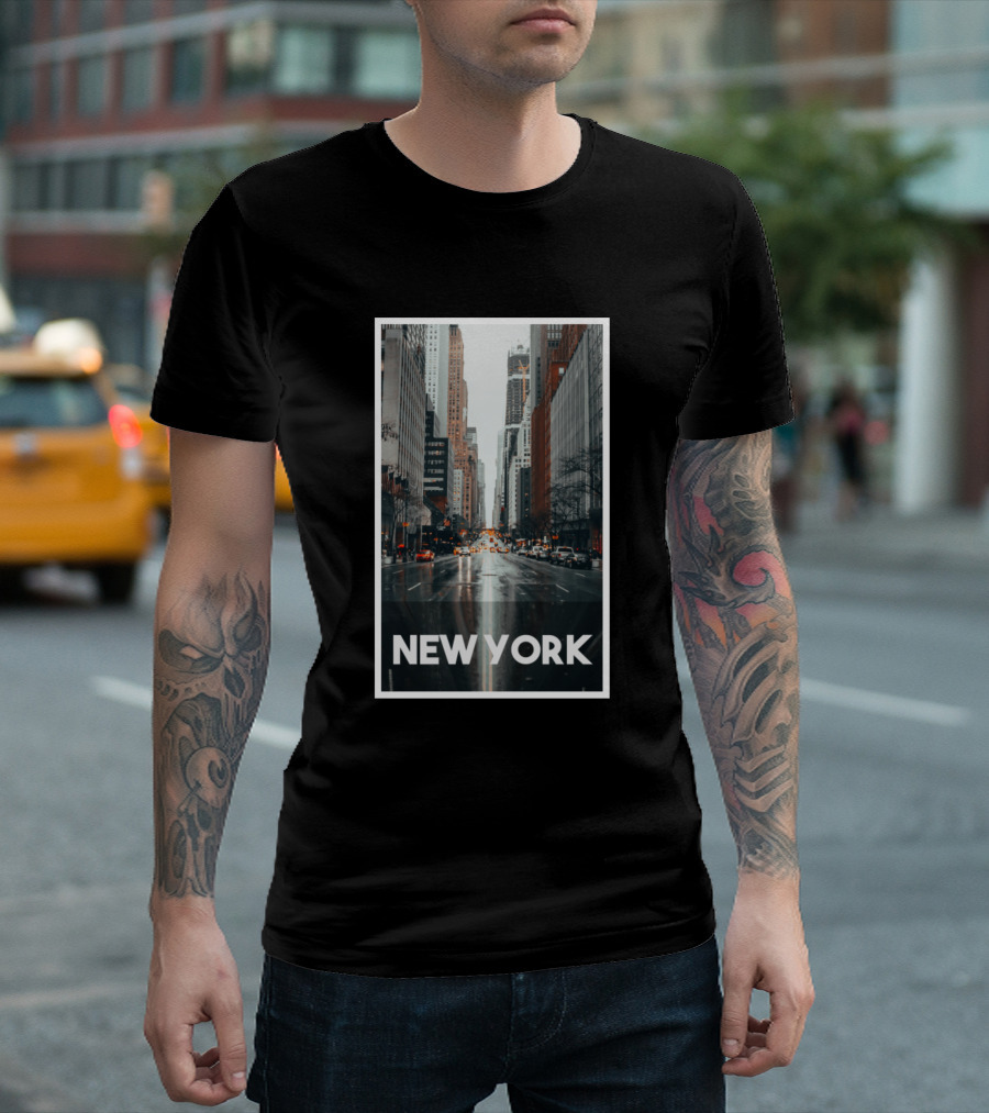 New York City Street Scene Urban Photography T-Shirt