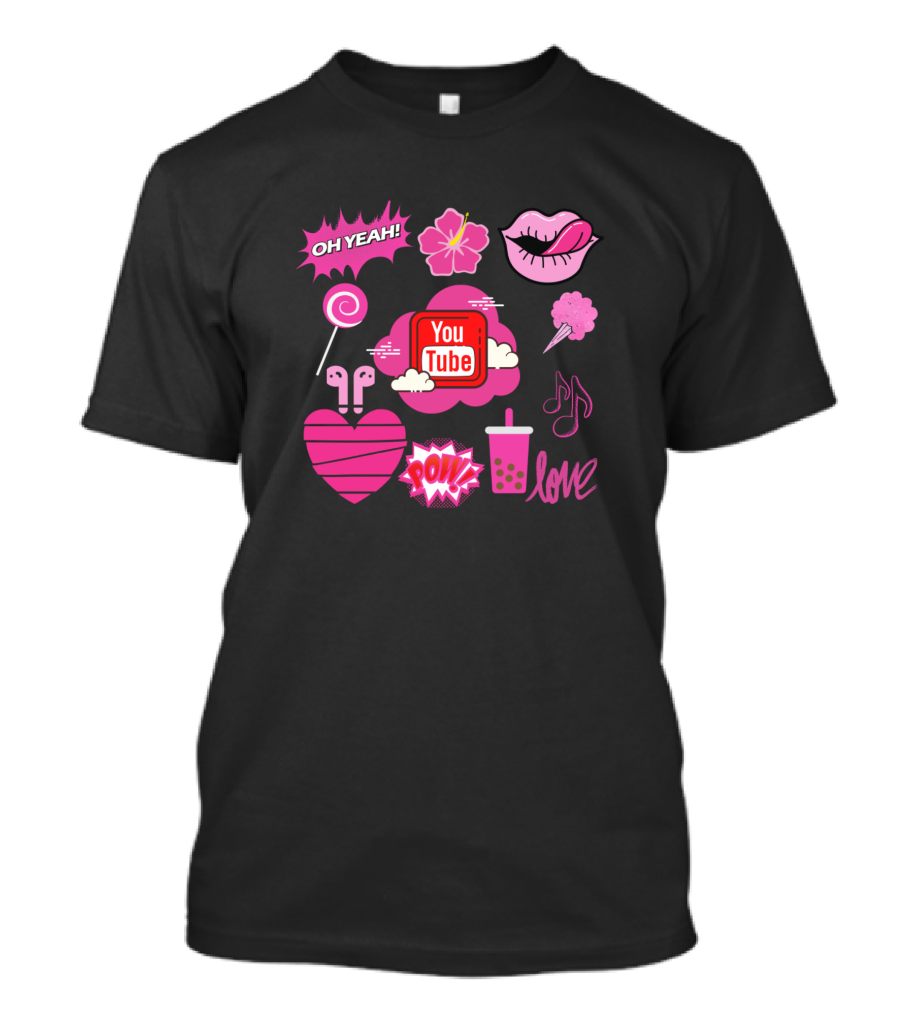 Oh Yeah YouTube Pink Love Madness Explosion T-Shirt