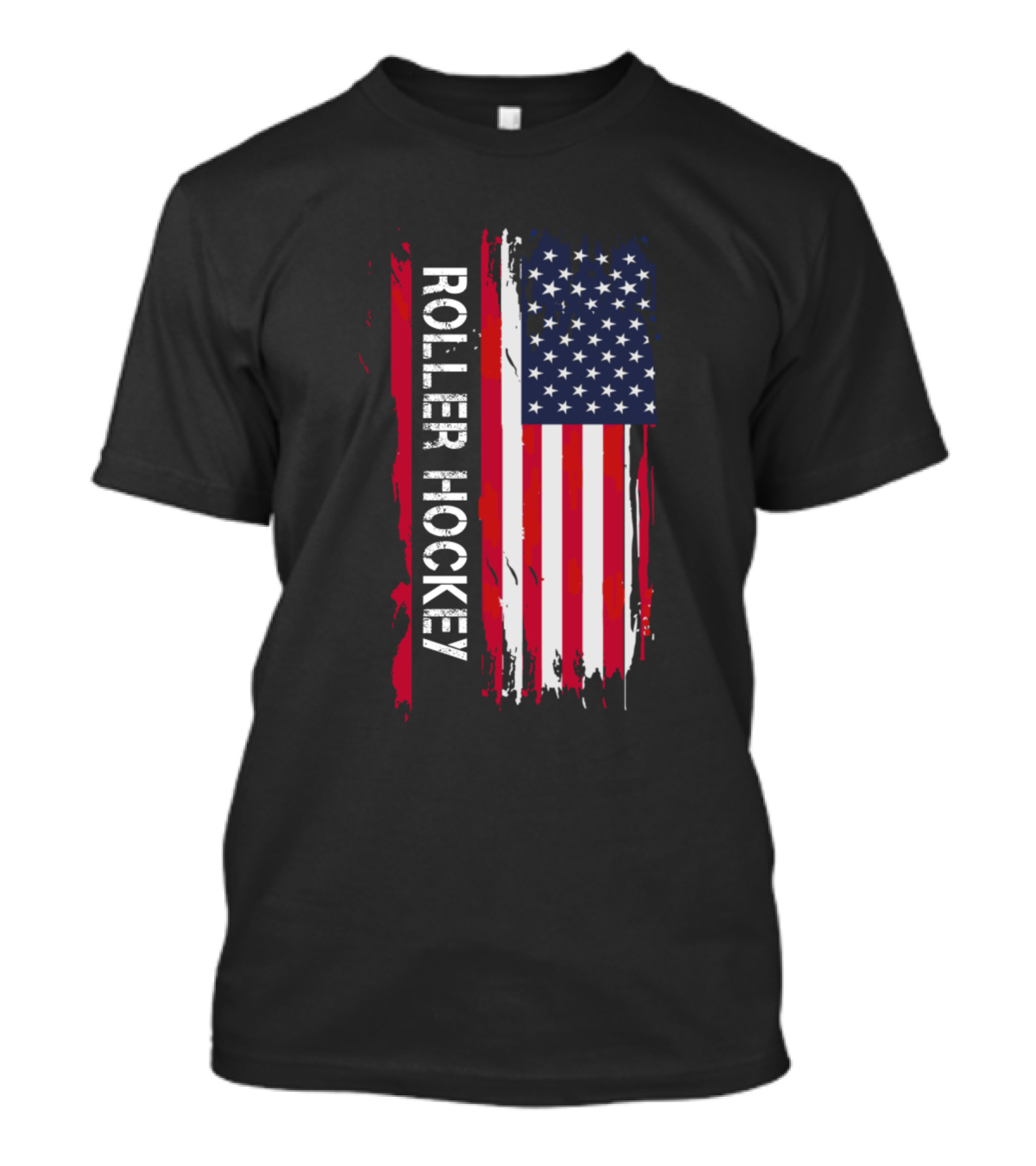 Roller Hockey USA Flag Patriotic T-Shirt