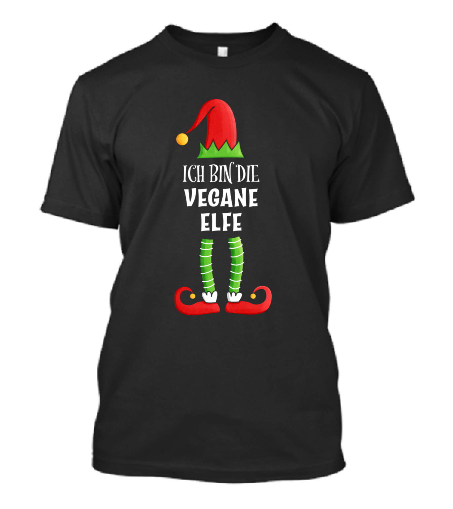 Ich Bin Die Vegane Elfe Weihnachtlicher Partnerlook T-Shirt