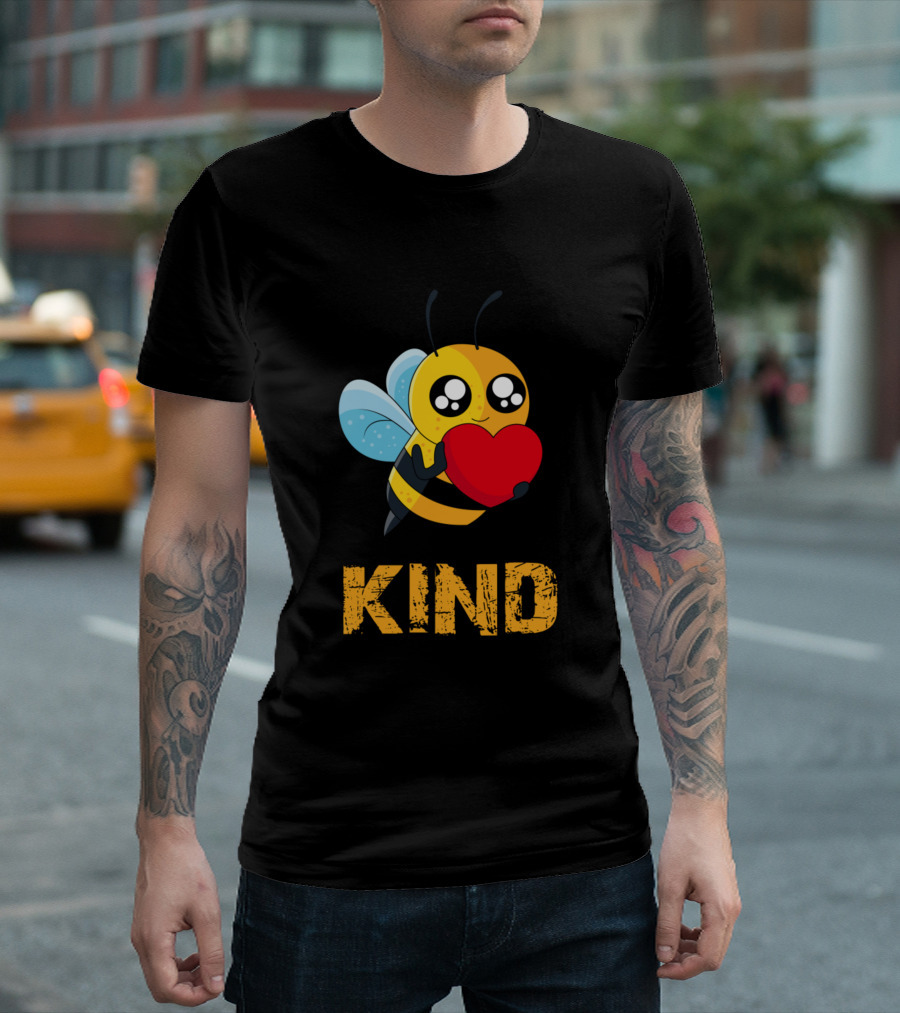 Kind Bee Holding Heart T-Shirt