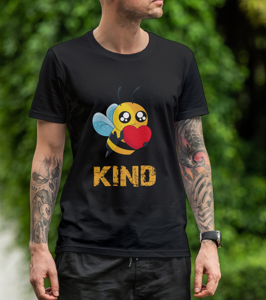 Kind Bee Holding Heart T-Shirt