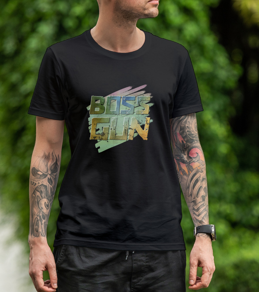 BOSS GUN Retro Graffiti T-Shirt