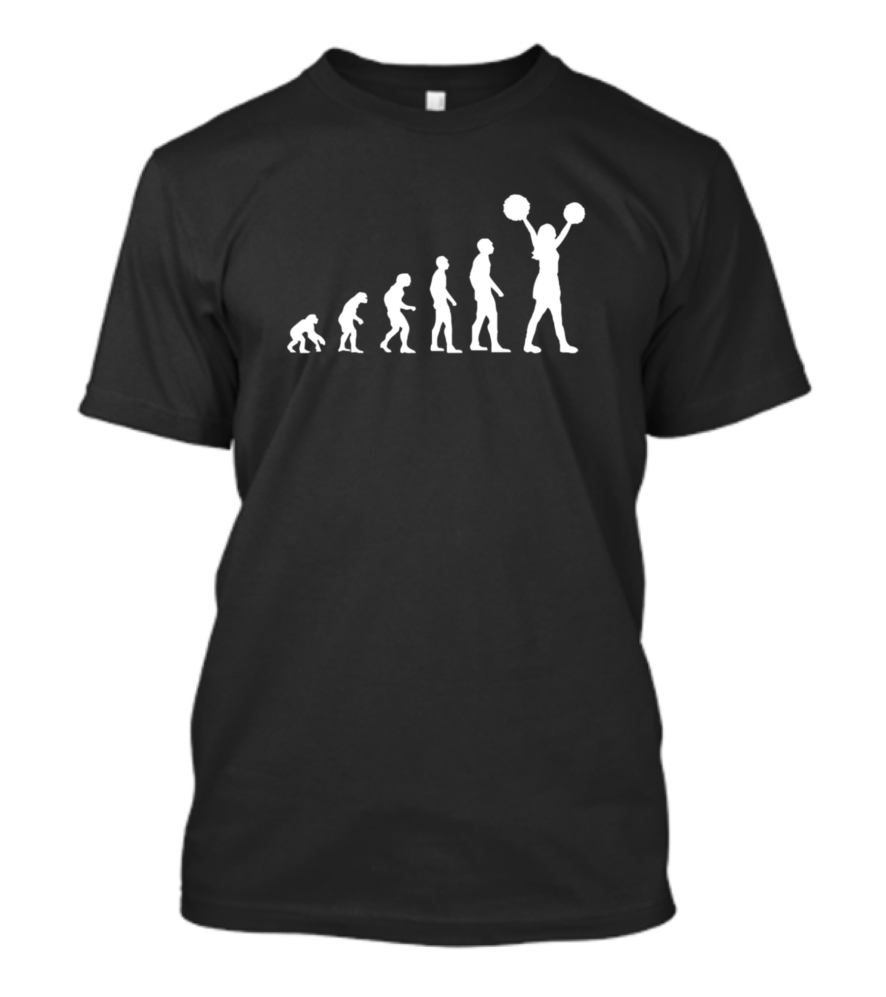 Cheerleading Evolution Cute And Funny Cheerleader T-Shirt