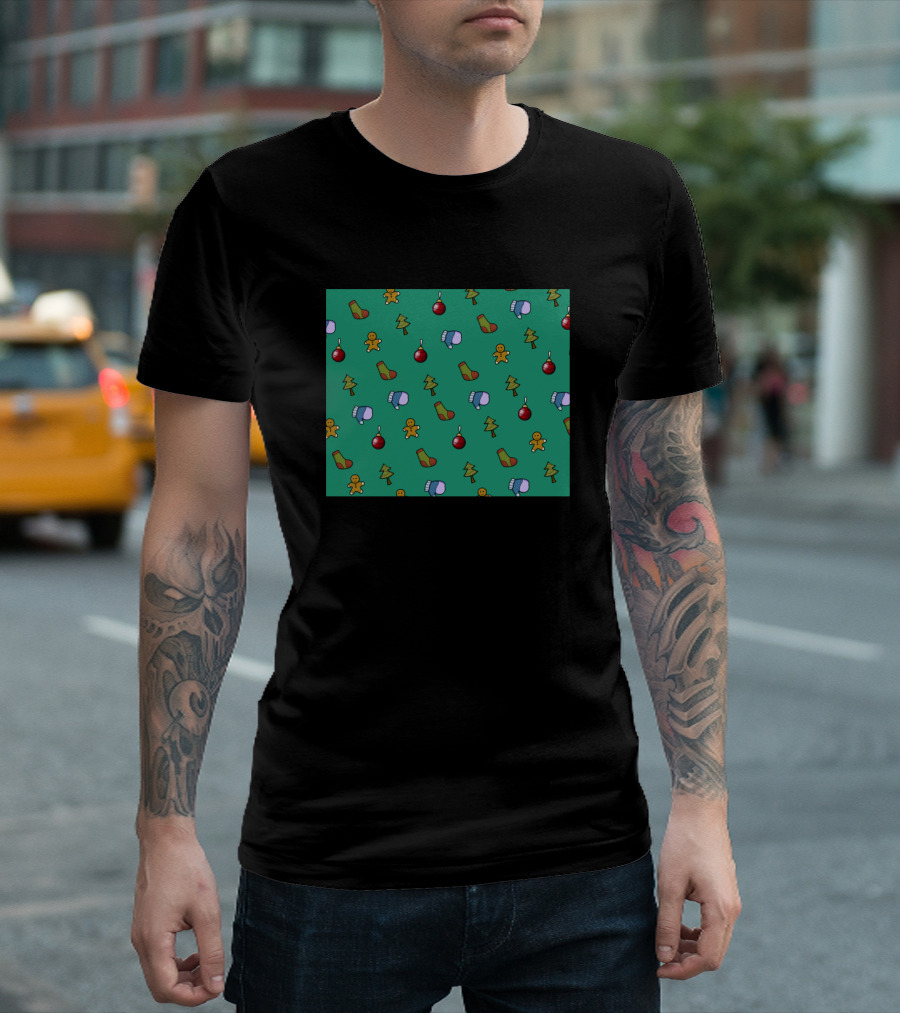 Christmas Tree Glove Cookie Ball Snow T-Shirt