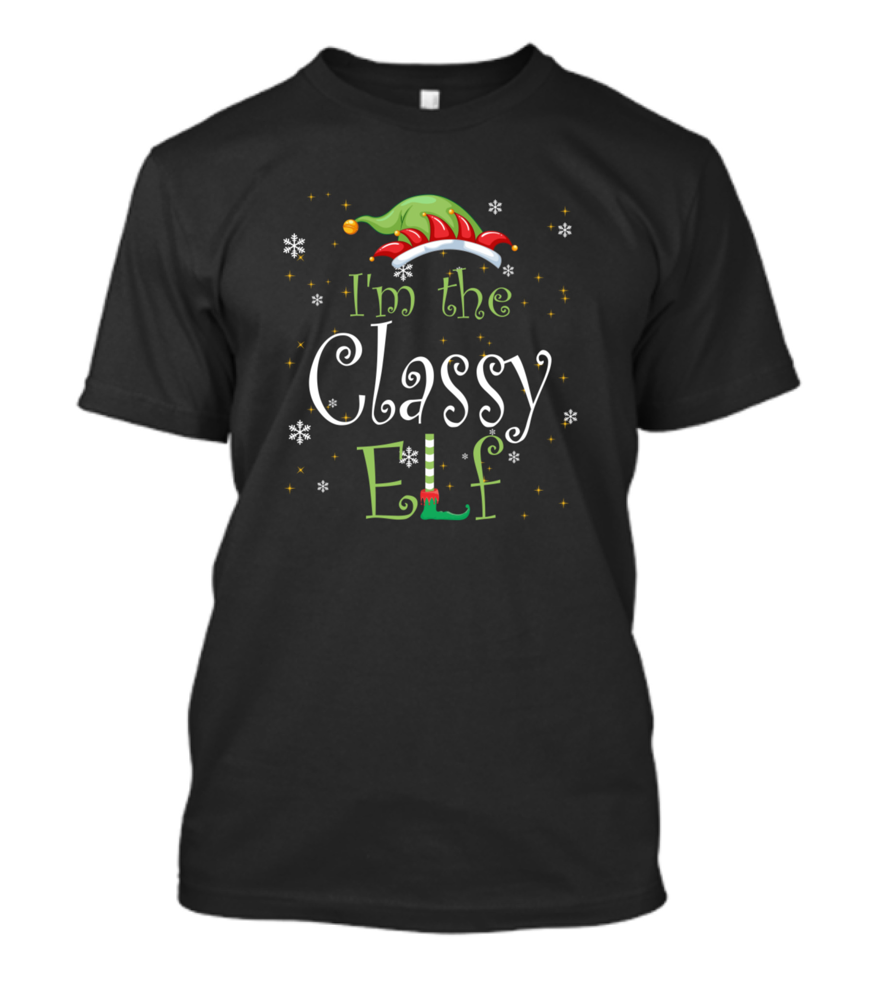 I'm The Classy Elf Christmas Idea Xmas Family Snowflakes Hat T-Shirt