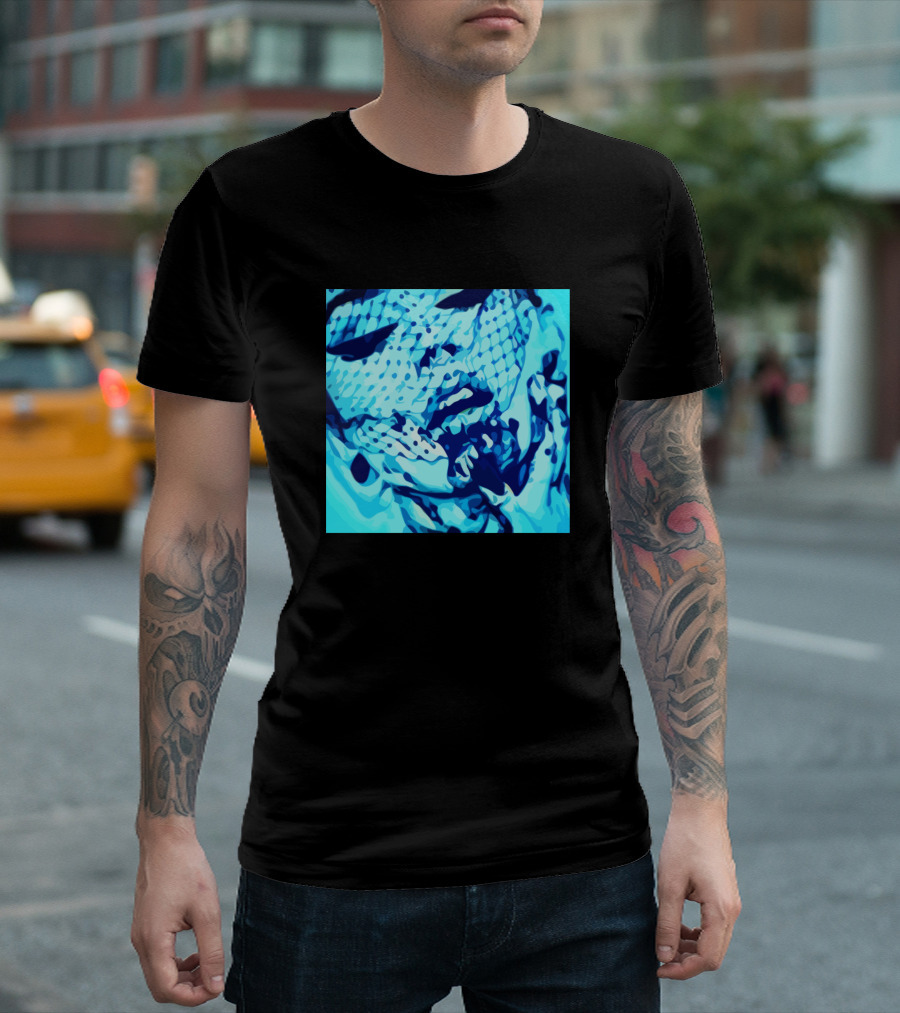 Netted Blue Face T-Shirt