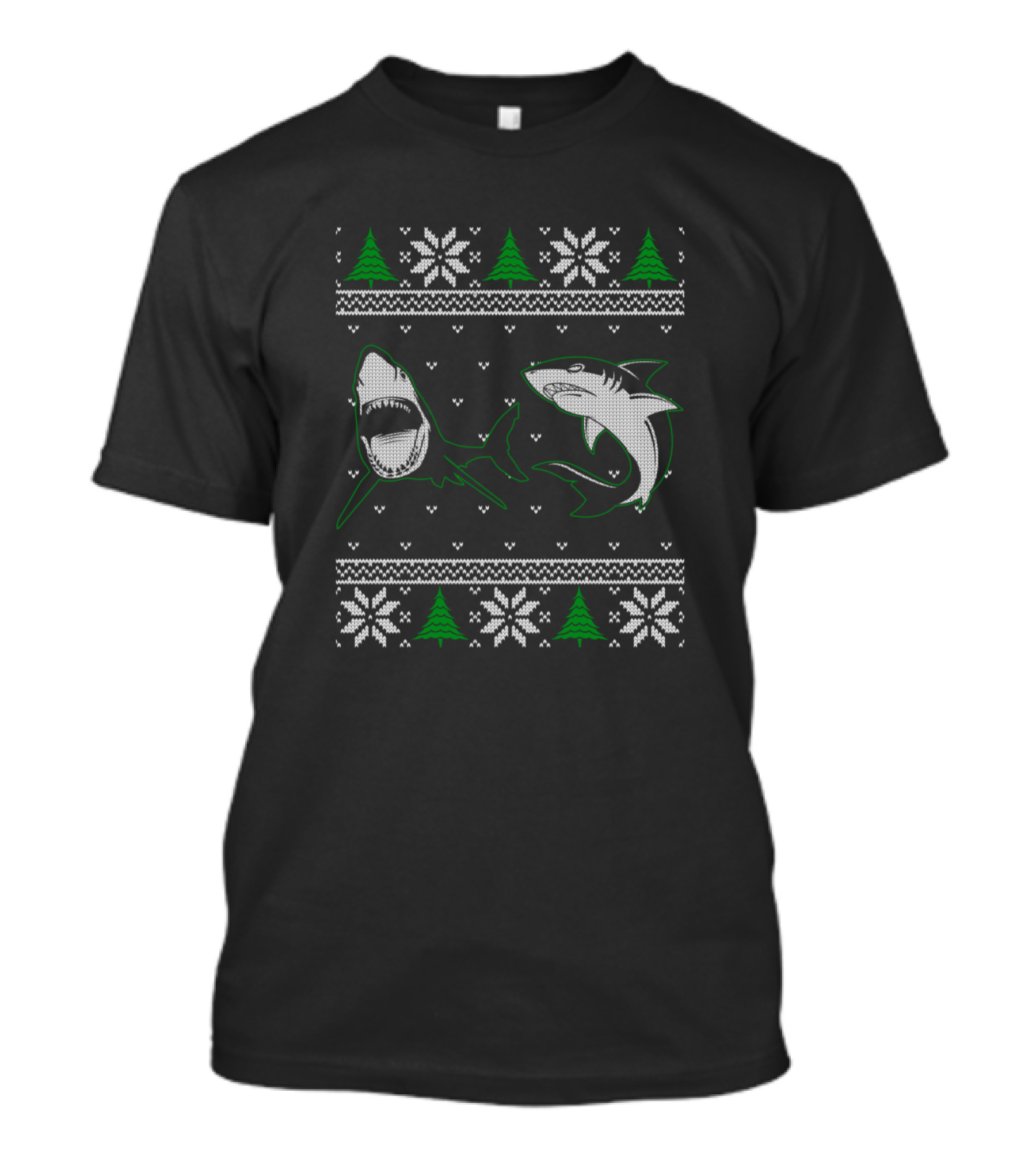 Shark Christmas Sweater Ugly Holiday Jumper T-Shirt