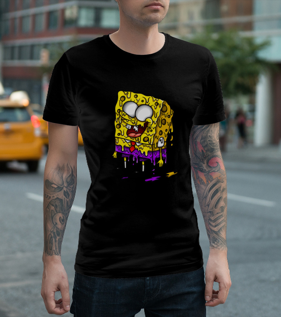 Spongebob Melting Drip Cartoon T-Shirt