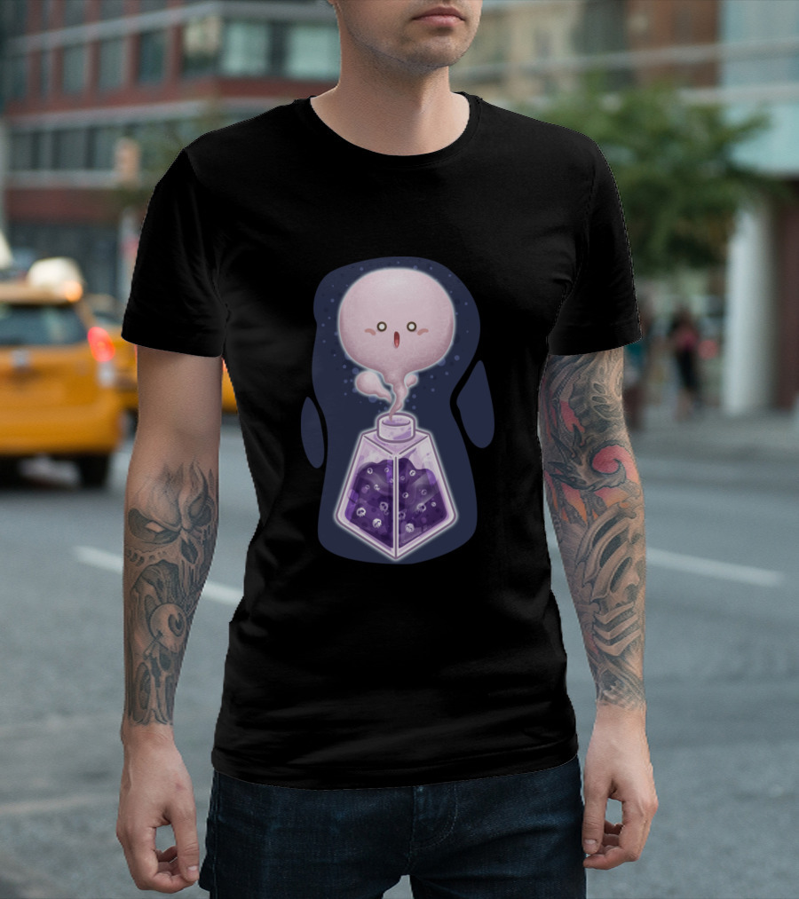 Spooky Potion Ghostly Bubble Essence in Magical Flasks T-Shirt