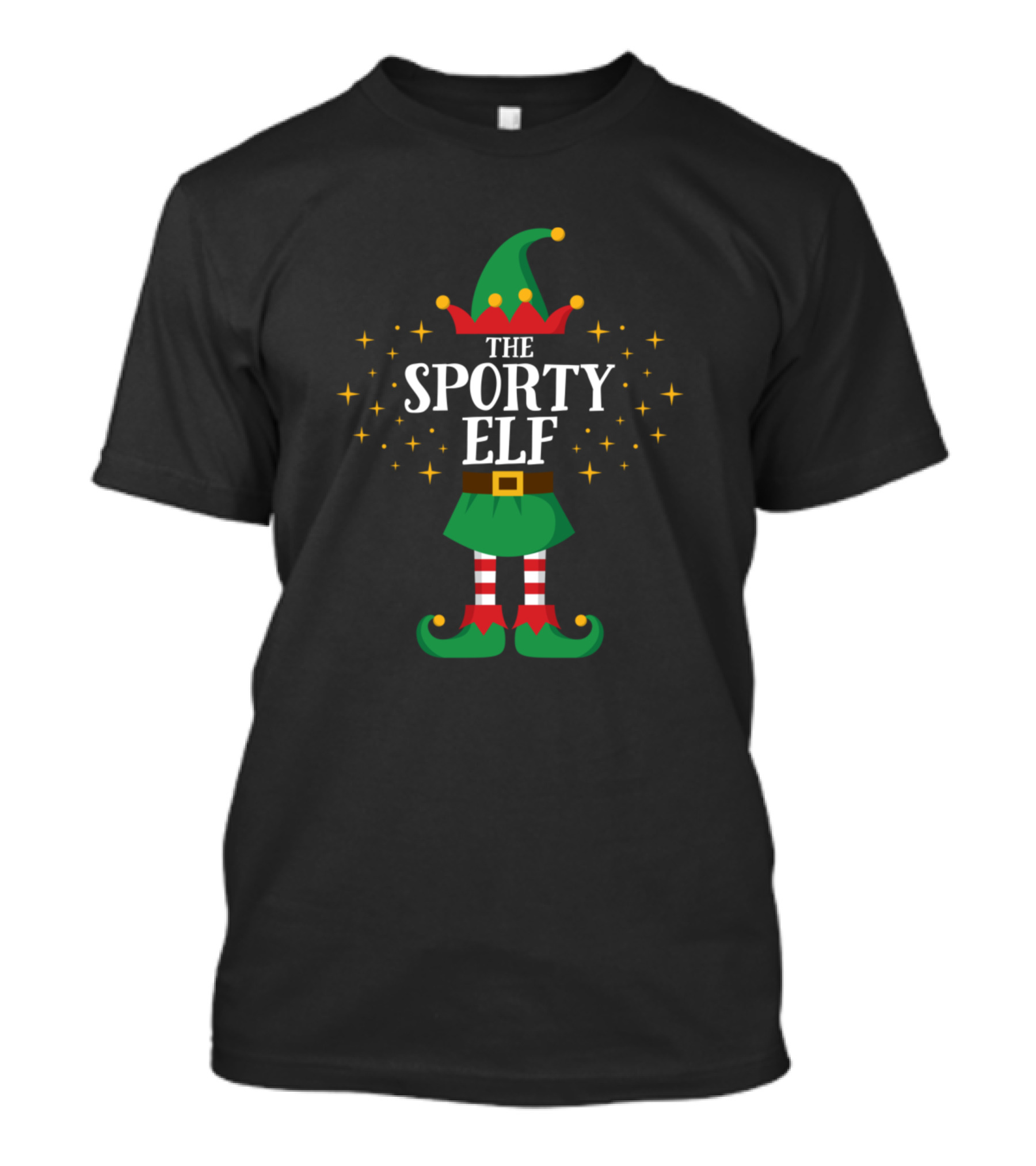 THE SPORTY ELF Matching Family Christmas Party Pajamas T-Shirt