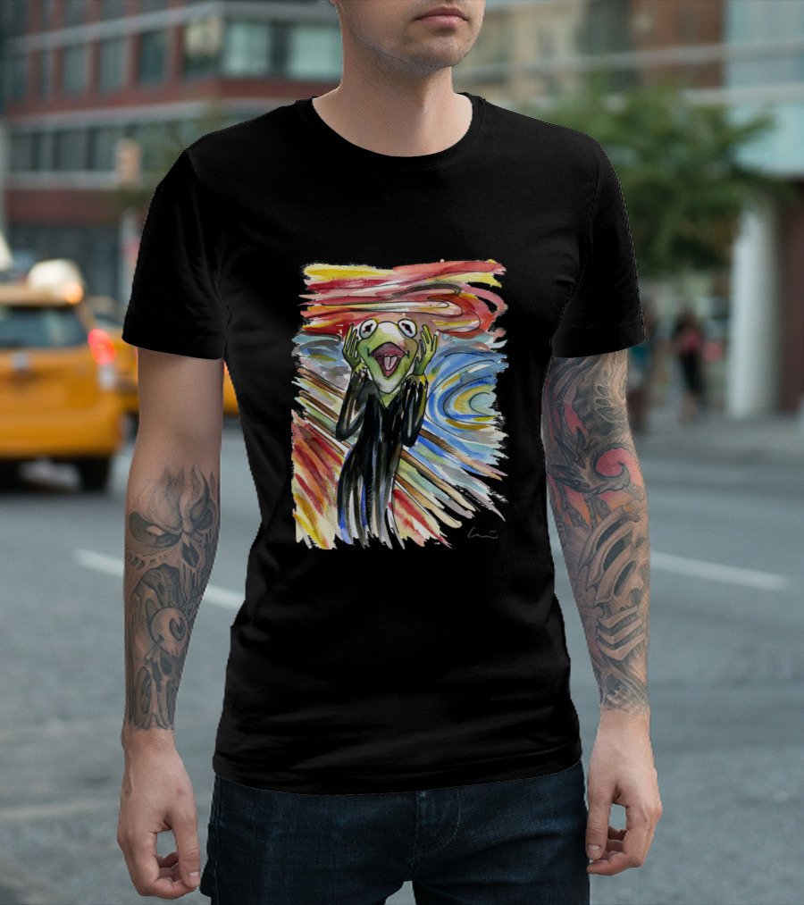 The Frog Shout Munch Painting T-Shirt