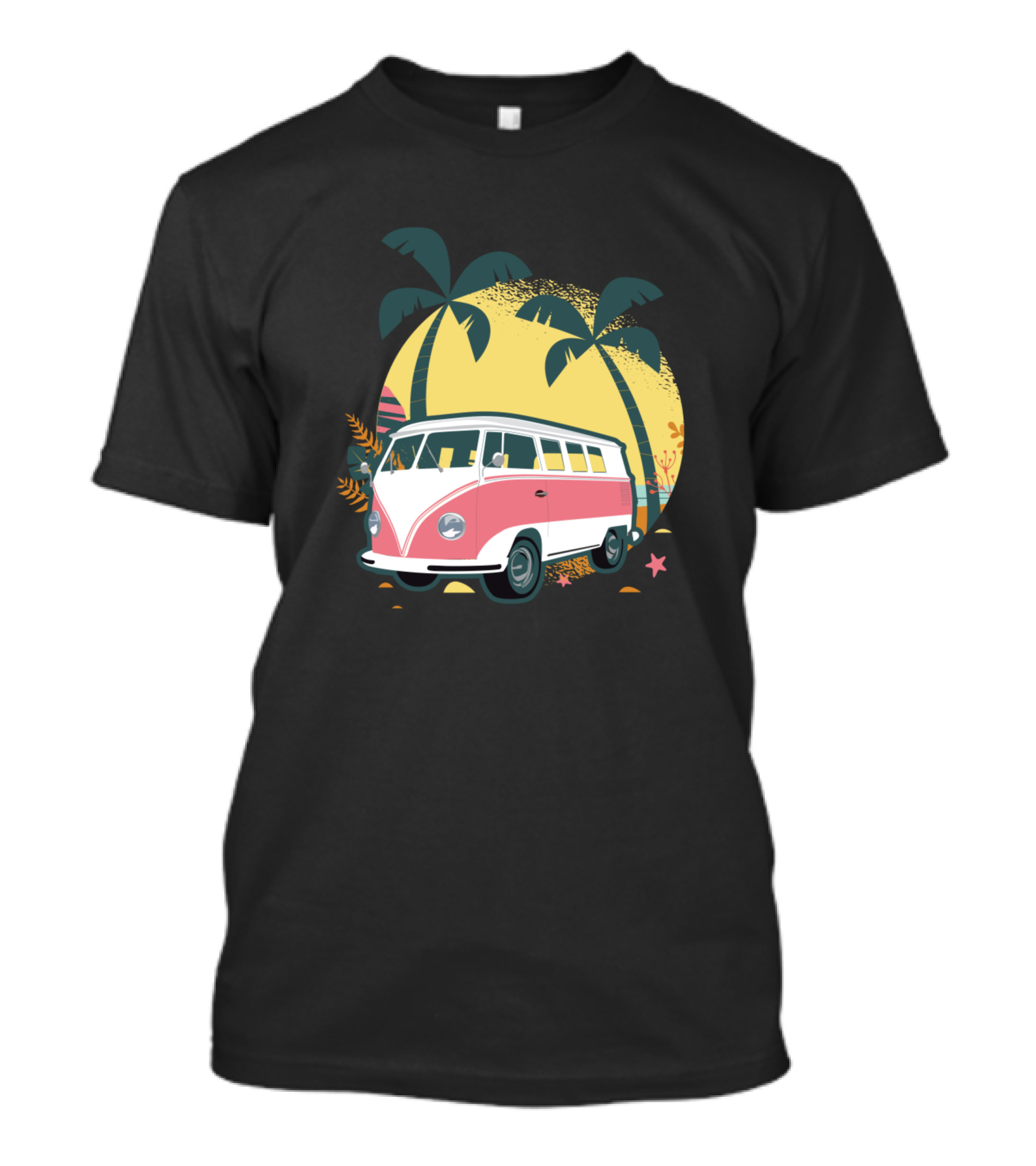 Van Under Palm Circle T-Shirt