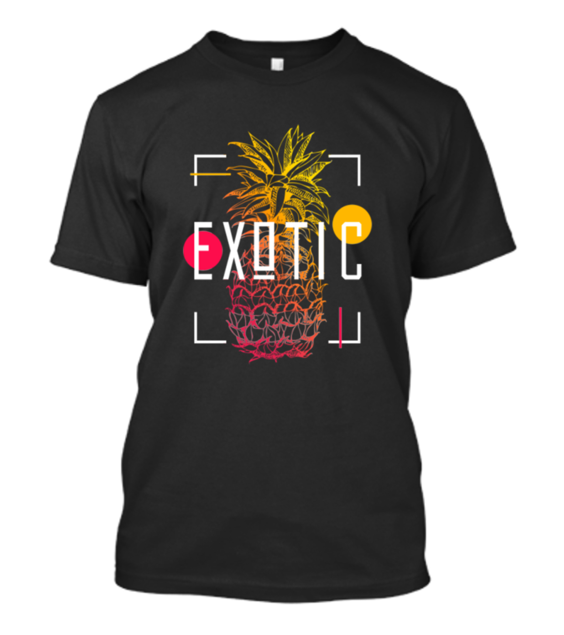 Exotic Colorful Modern Art Pineapple T-Shirt