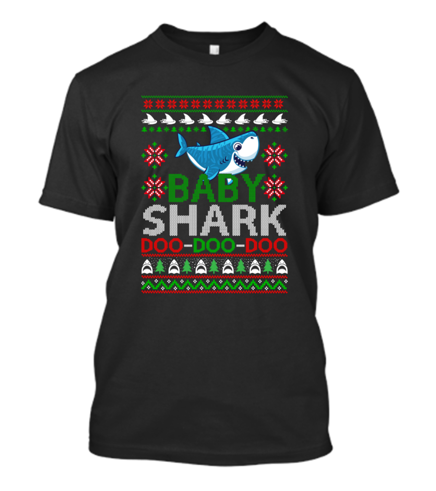 Baby Shark Doo Doo Doo Festive Holiday T-Shirt