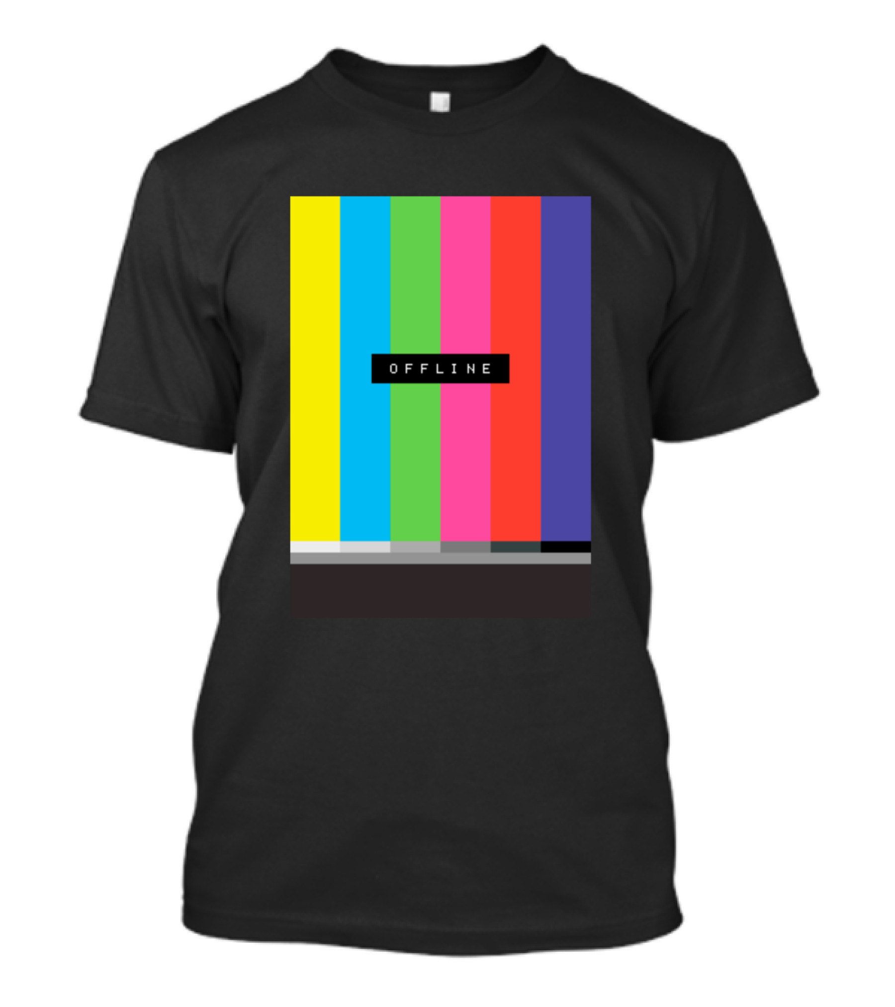 Error Offline Colorful Modern Art Test T-Shirt