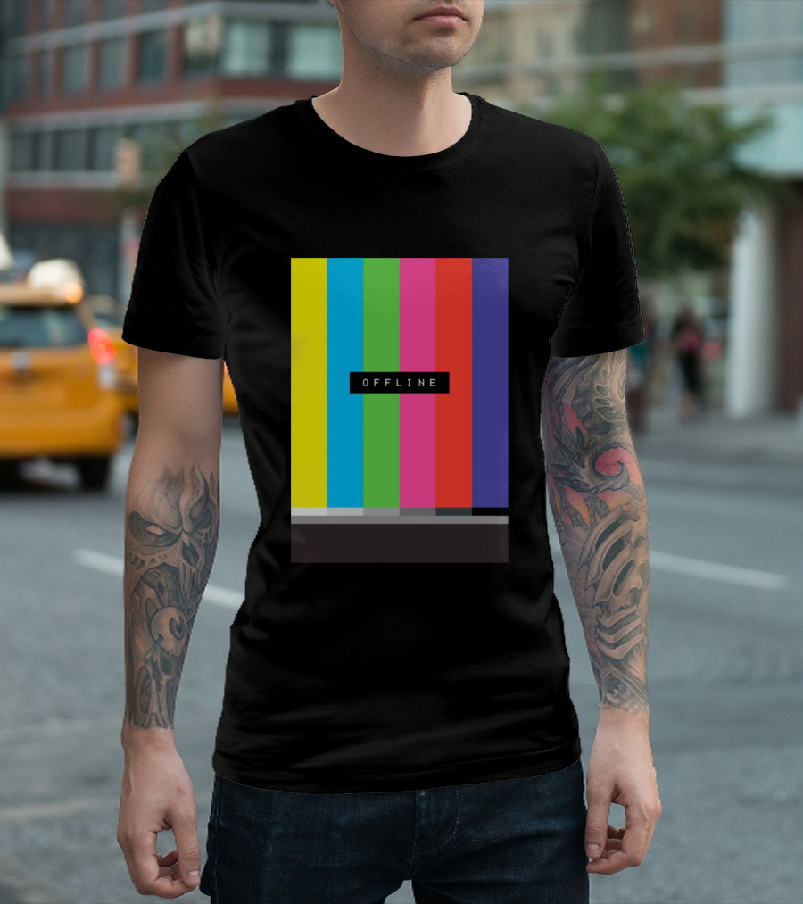 Error Offline Colorful Modern Art Test T-Shirt