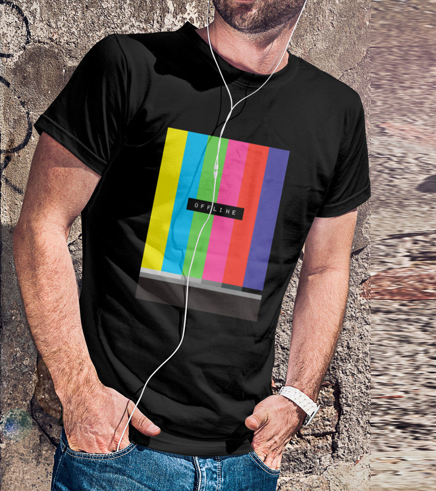 Error Offline Colorful Modern Art Test T-Shirt