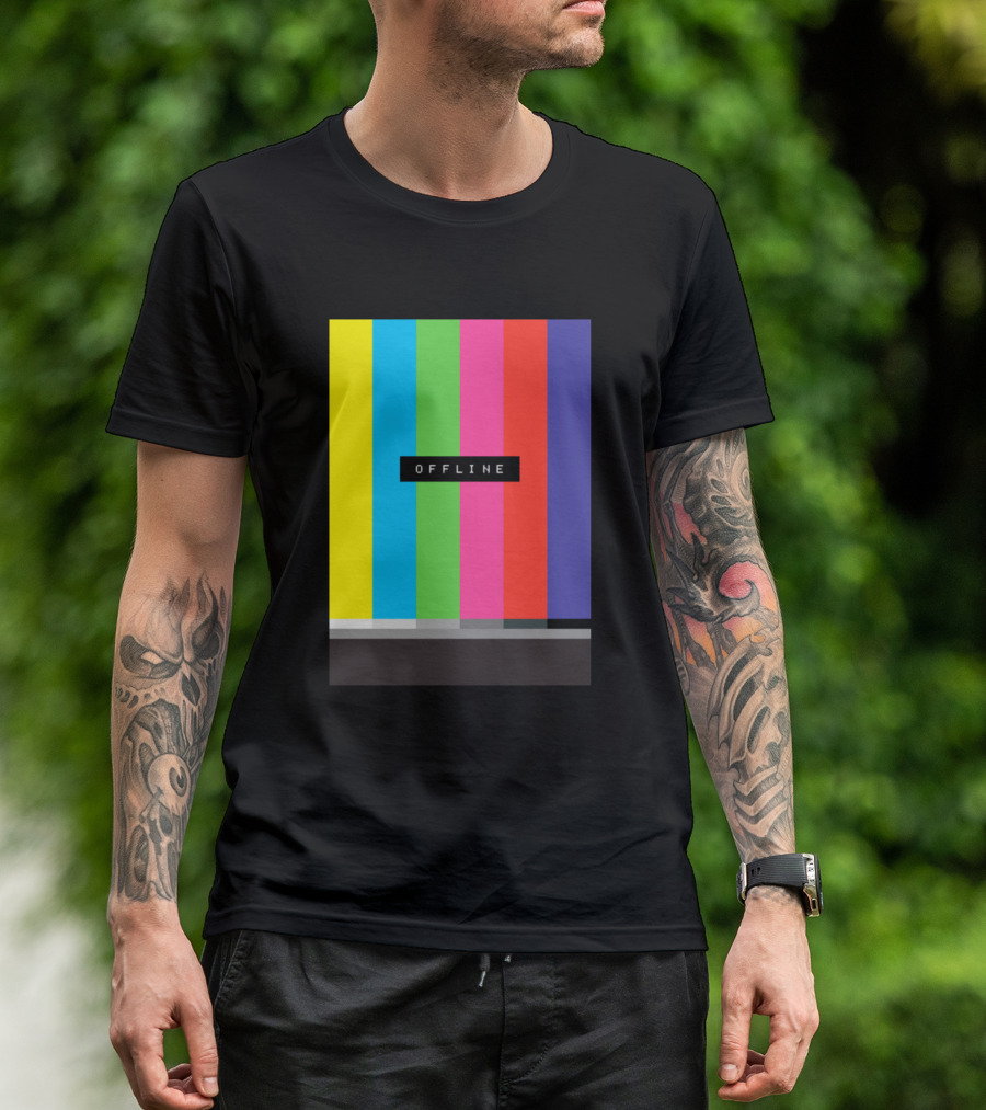 Error Offline Colorful Modern Art Test T-Shirt