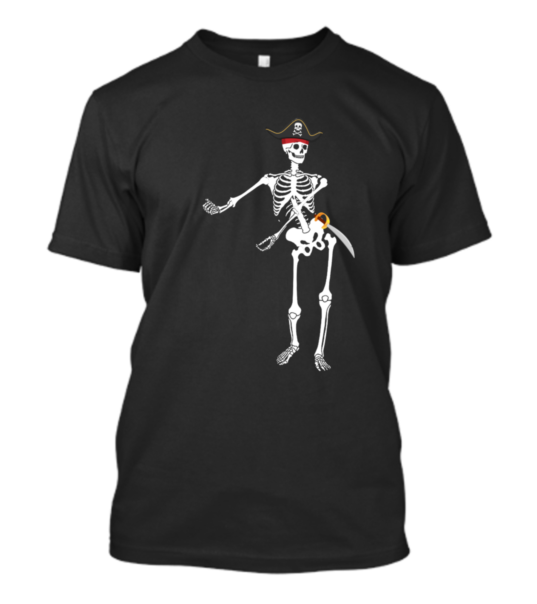 Flossing Pirate Skeleton With Sword And Hat T-Shirt