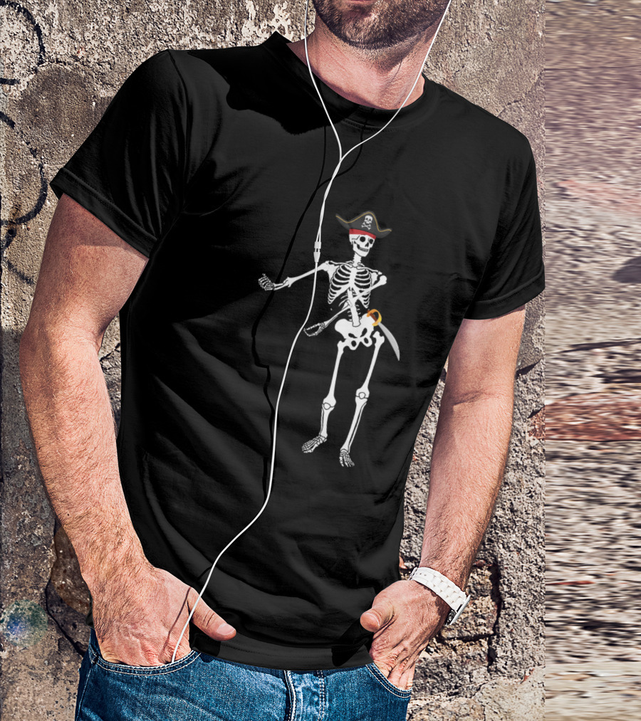 Flossing Pirate Skeleton With Sword And Hat T-Shirt
