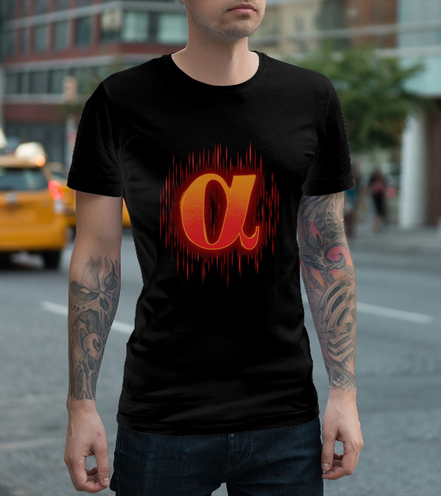 Alpha Symbol Greek Orangey Red Vibes T-Shirt