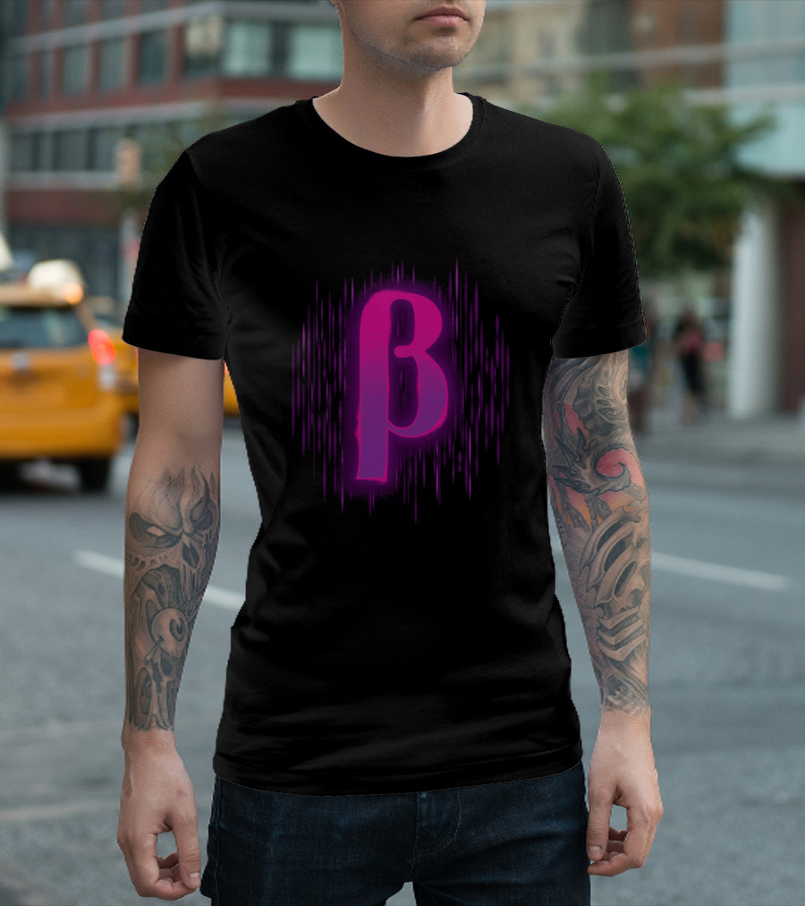 Greek Beta Pinky Purple Neon Vibration T-Shirt