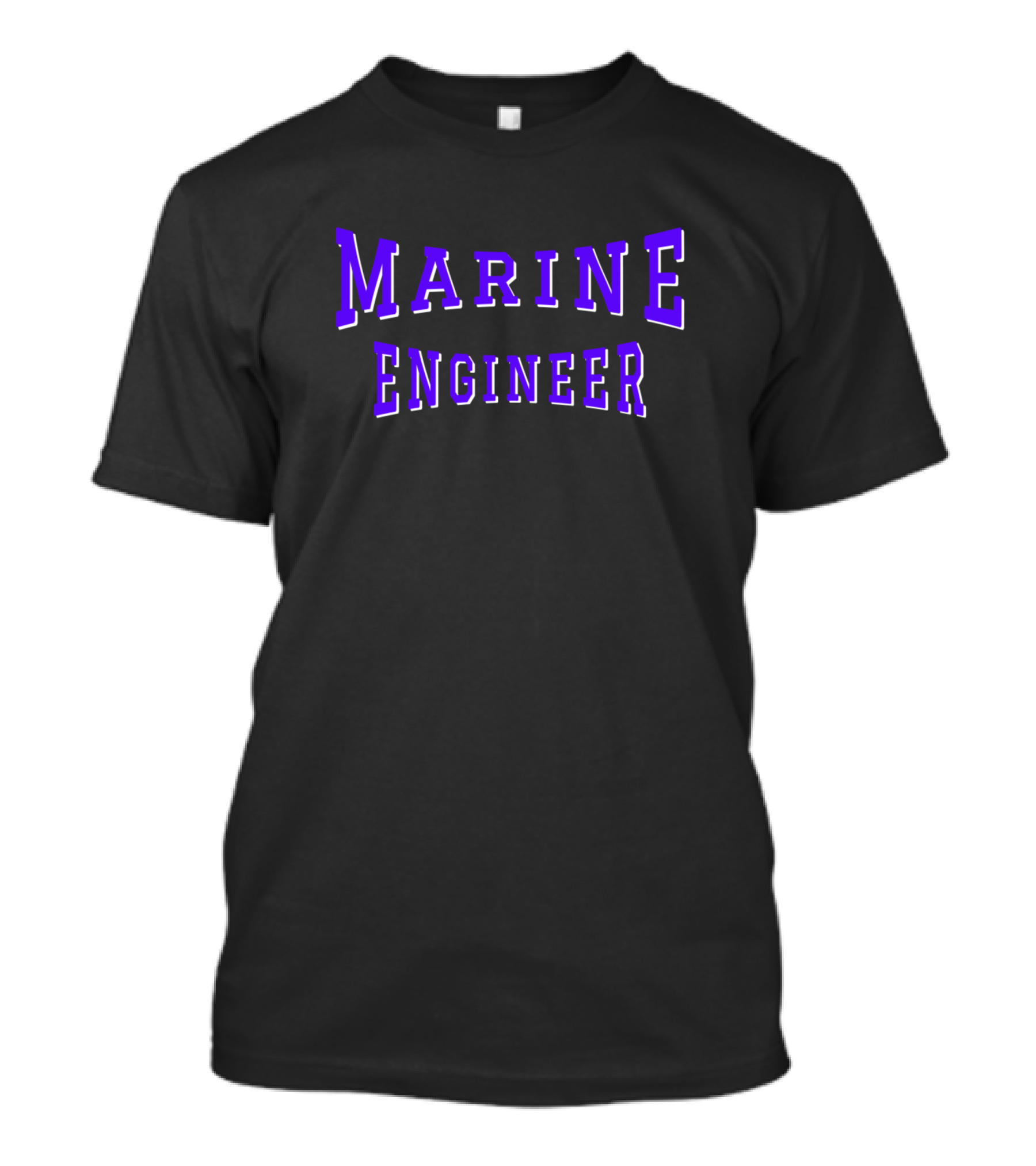 Marine Engineer Purple Text Classic T-Shirt