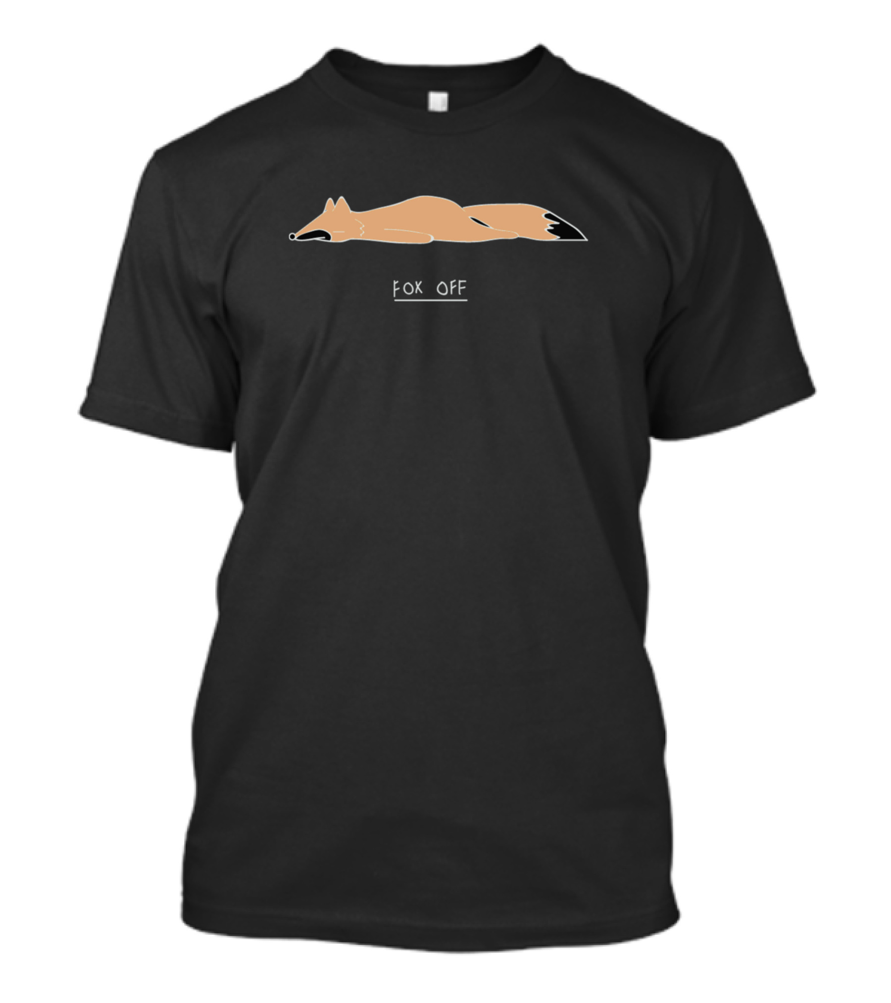 Minimalism Line Art Fox Off Minimalistic T-Shirt