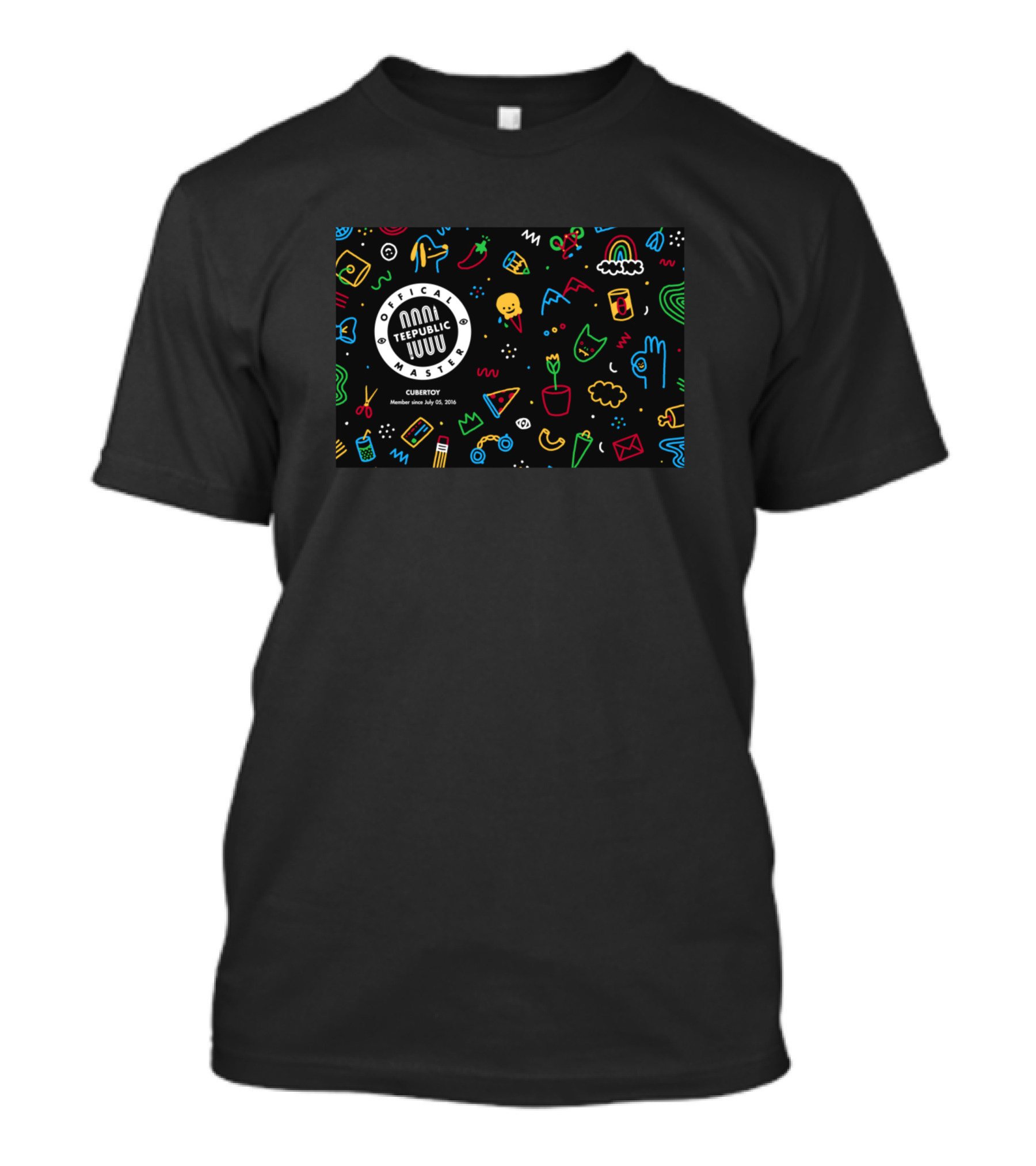 Cubertoy Optical Teepublic Master Rainbow Icons And Shapes T-Shirt