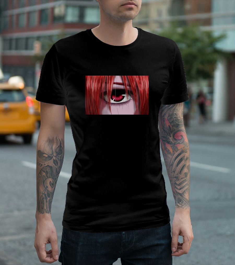Elfen Lied Red Hair Intense Eye Anime Aesthetic T-Shirt