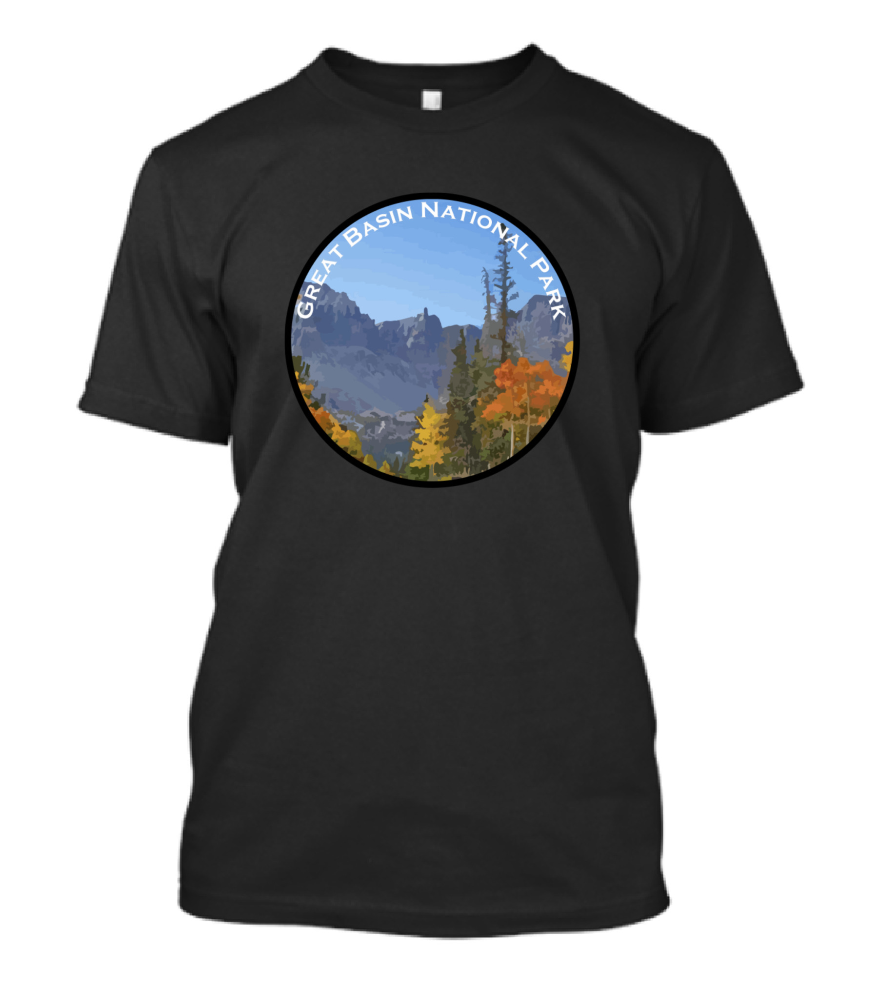 Great Basin National Park Mountain Landscape With Autumn Foliage T-Shirt