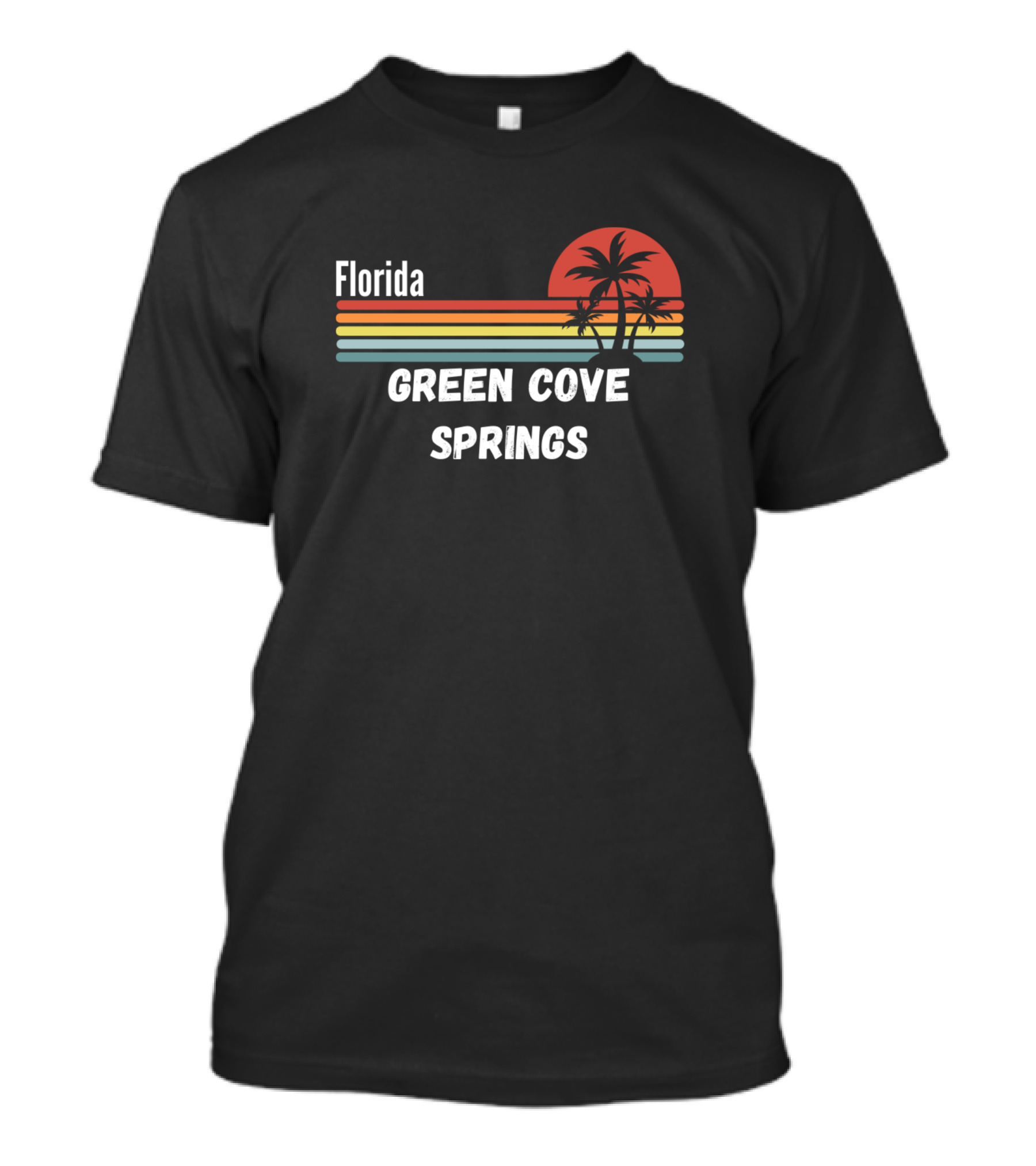 Florida Green Cove Springs Sunset Palm Vintage T-Shirt