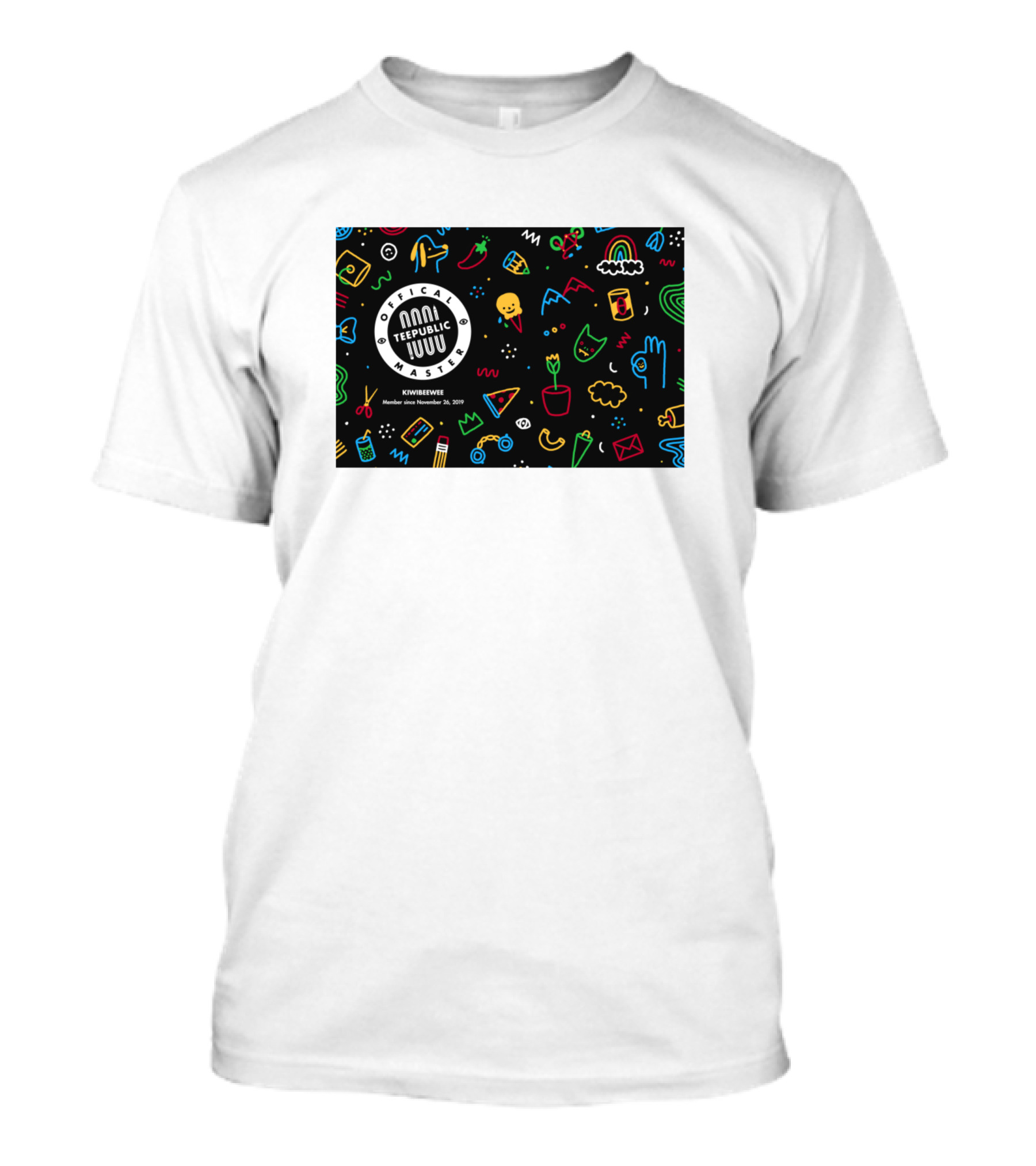 Optical Tfeepublic Kiwibeewee Festival Bright Geometric Doodles T-Shirt