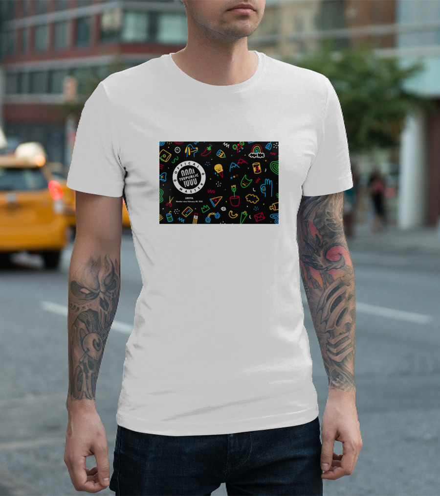 Colorful Optical Illusion Designs Optical Republic Lirhya Master Asia Series T-Shirt
