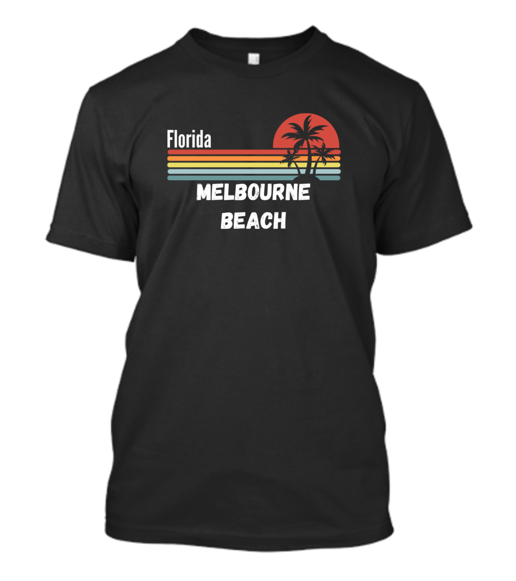 Florida Melbourne Beach Sunset Palm Trees T-Shirt