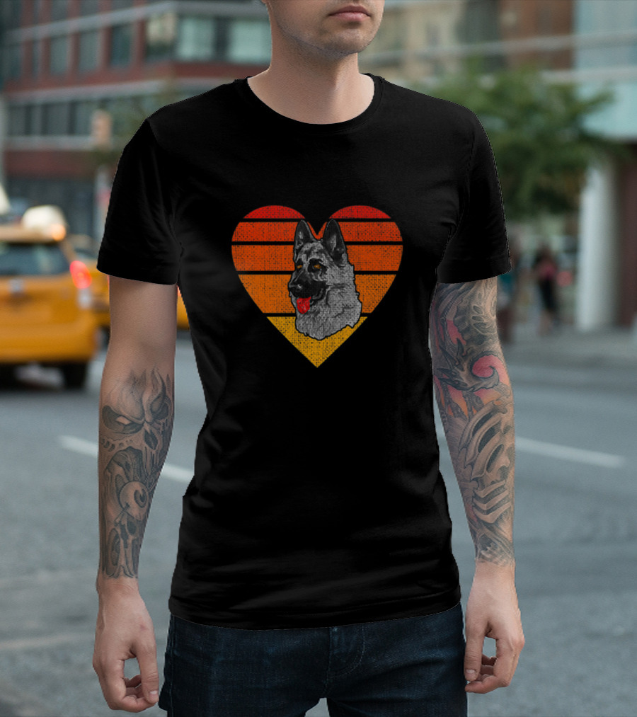 Heart Sunset German Shepherd T-Shirt
