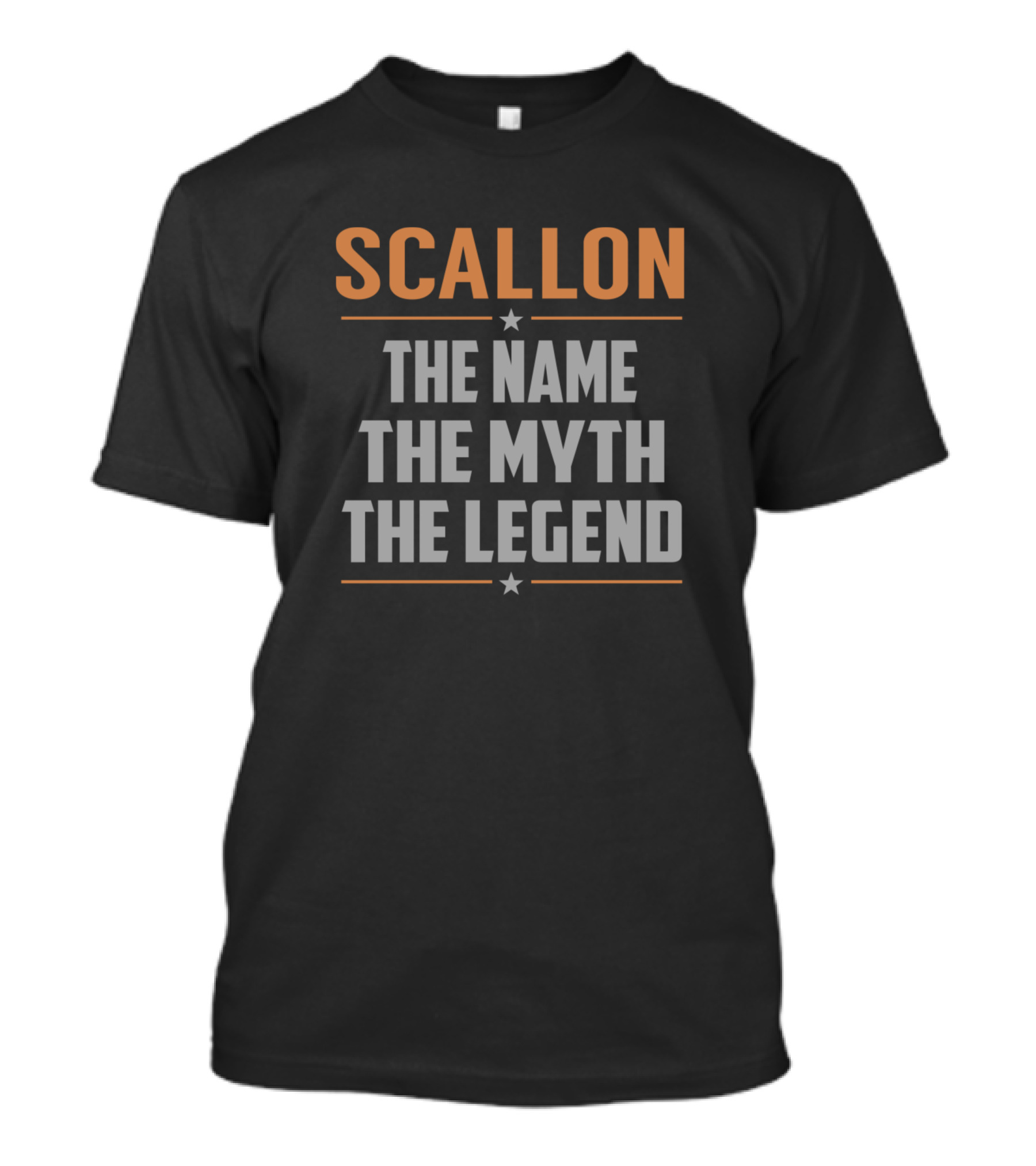 Scallon The Name The Myth The Legend Star Accents T-Shirt