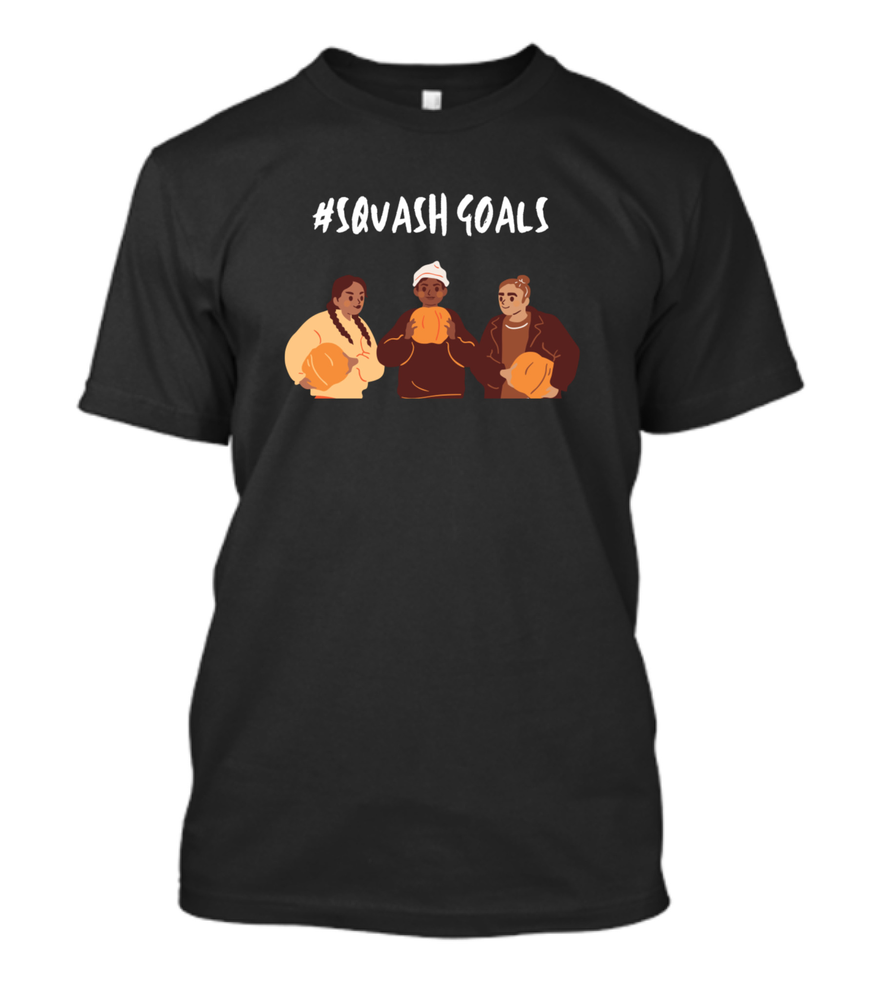 Squash Goals Pumpkin Friends Group Hug T-Shirt