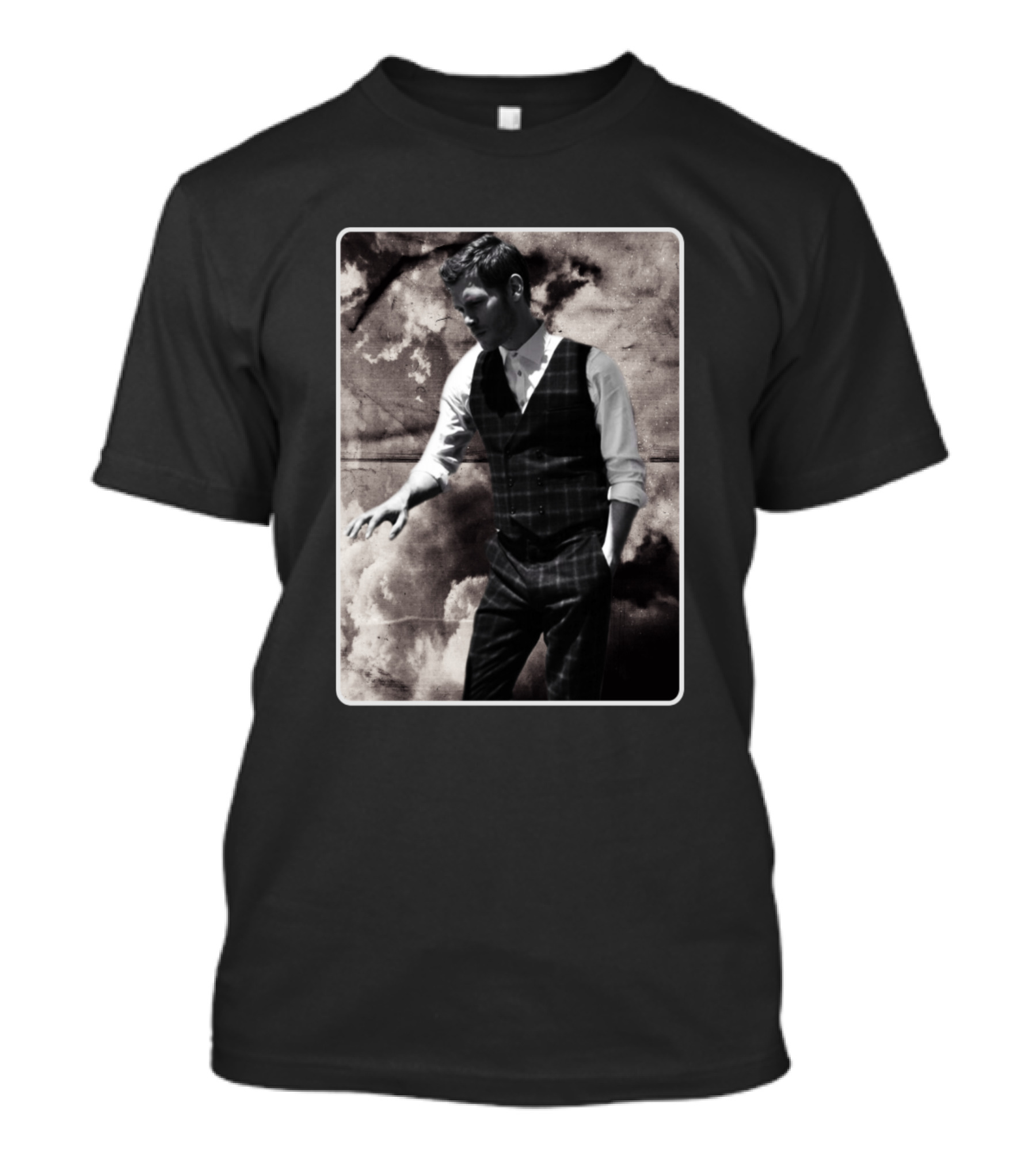 Stylish Gentleman Klaus Timeless Plaid Vest Charisma T-Shirt