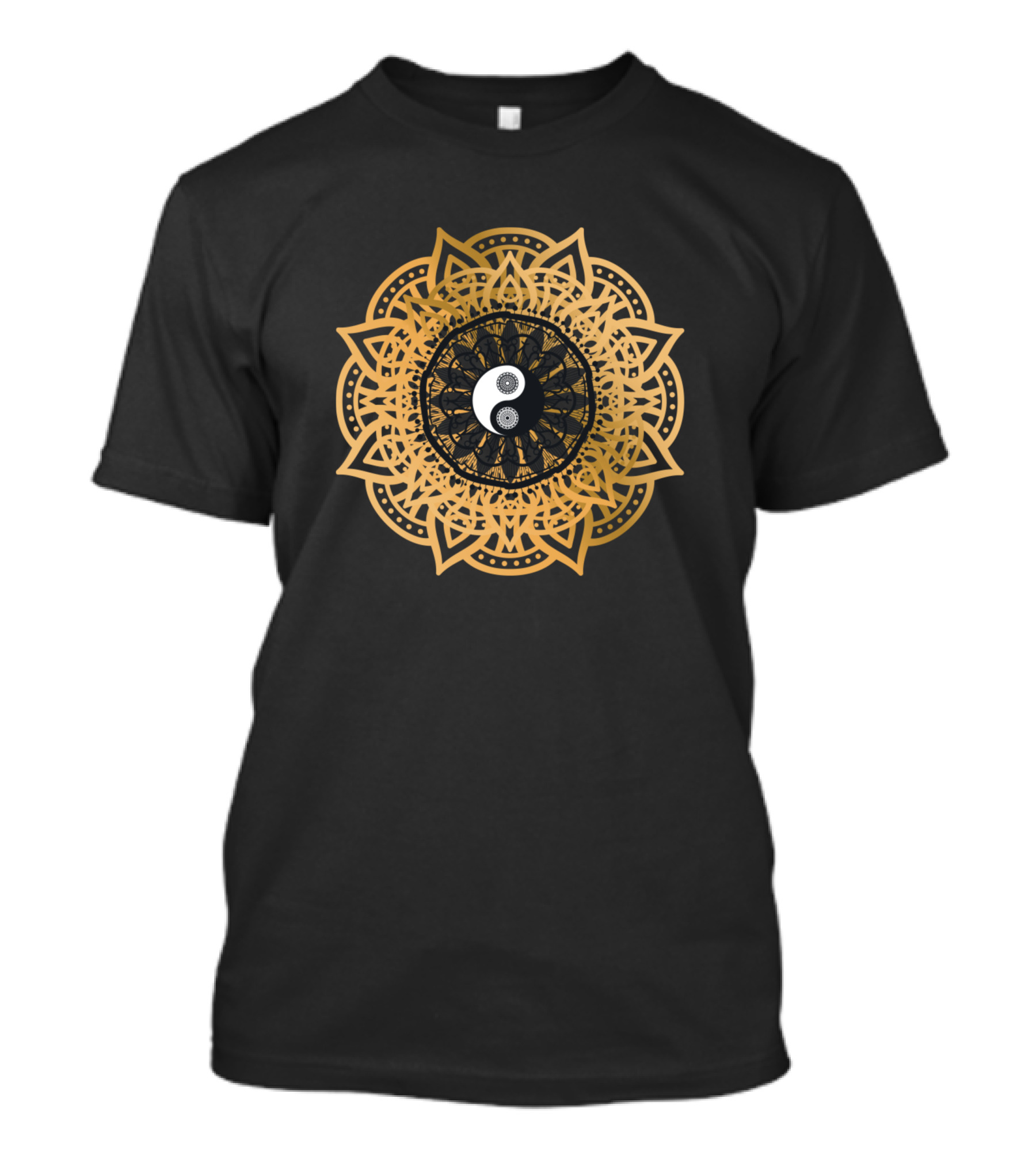 Mandala Pattern Yin And Yang T-Shirt