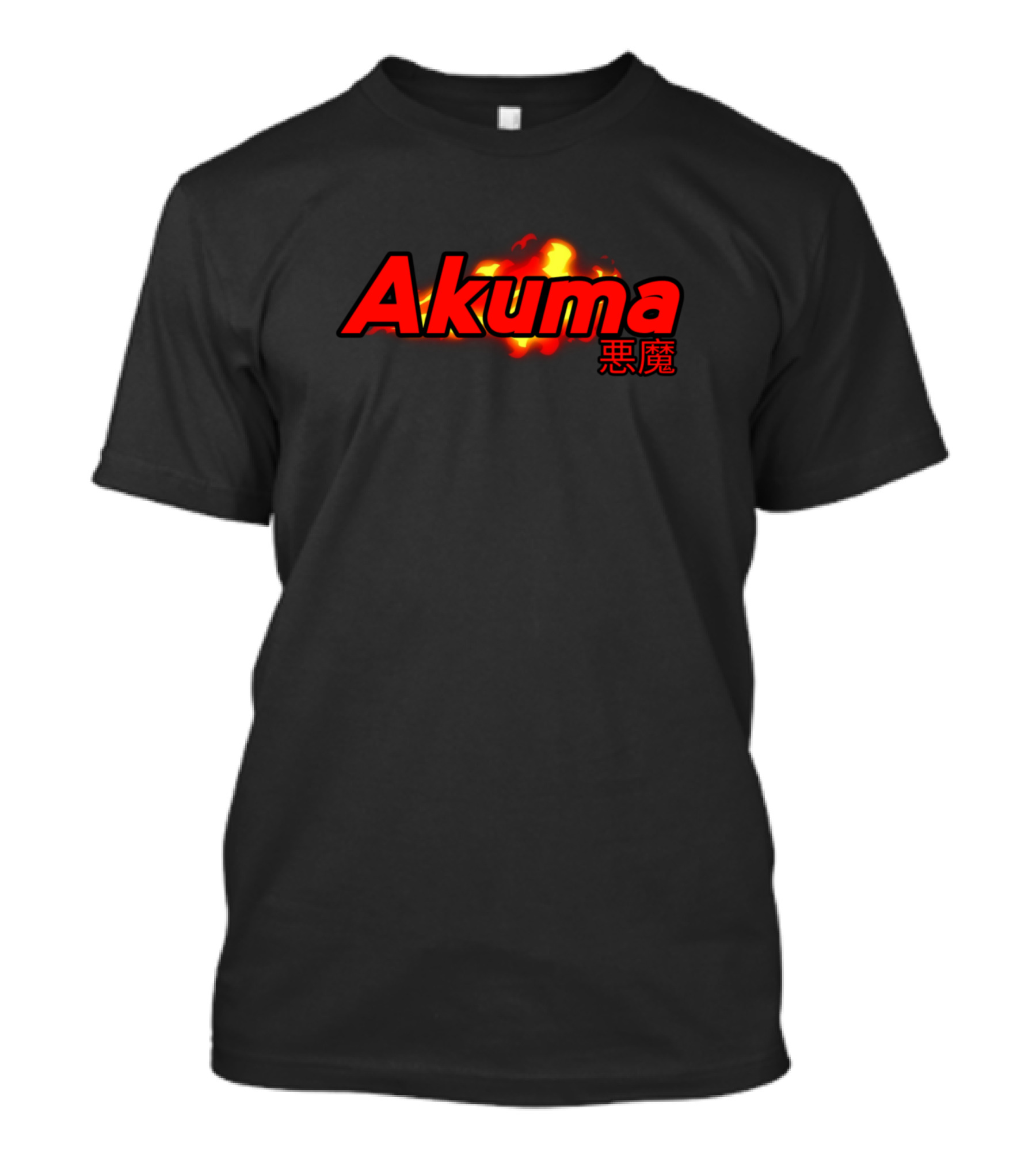 Akuma Japanese Word Demon Red Kanji T-Shirt