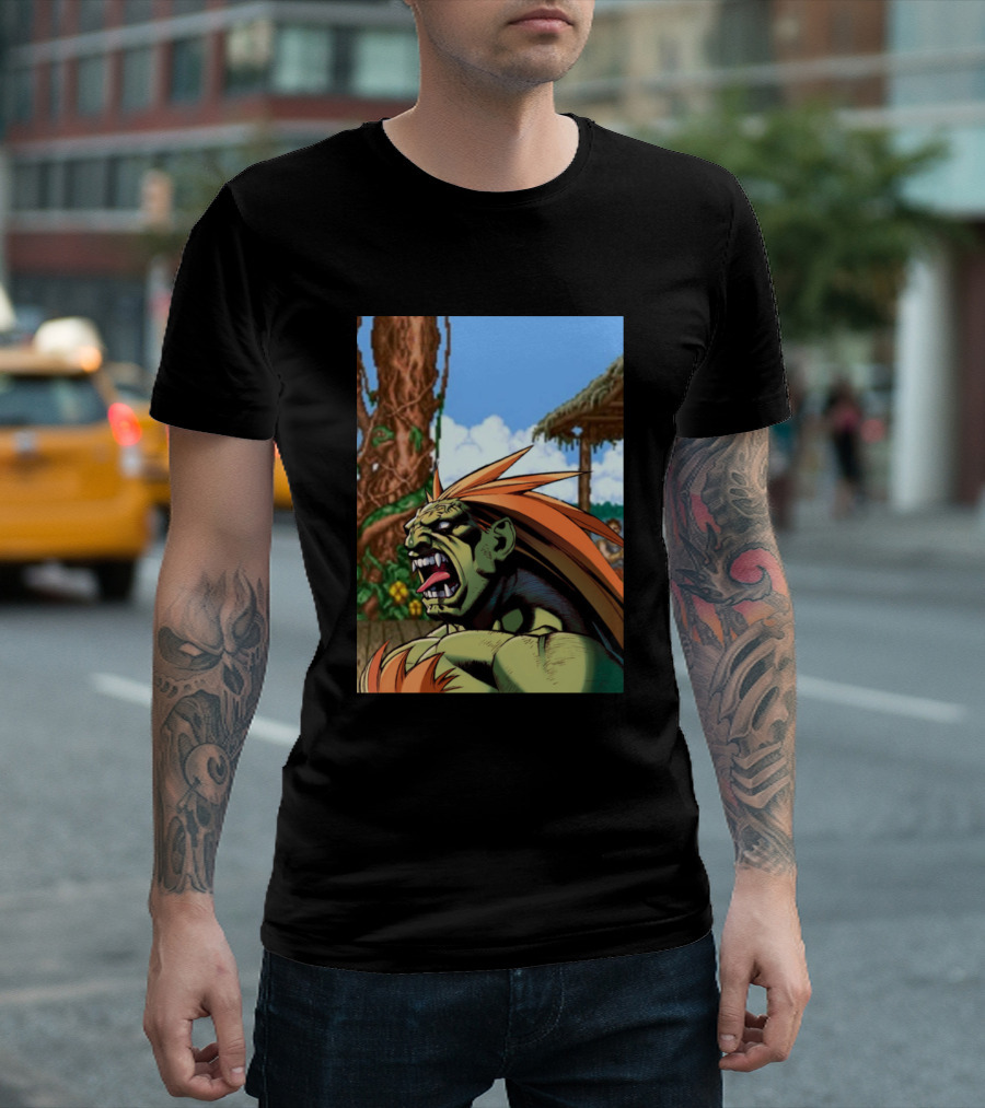Blanka Street Fighter II Jungle Scene T-Shirt