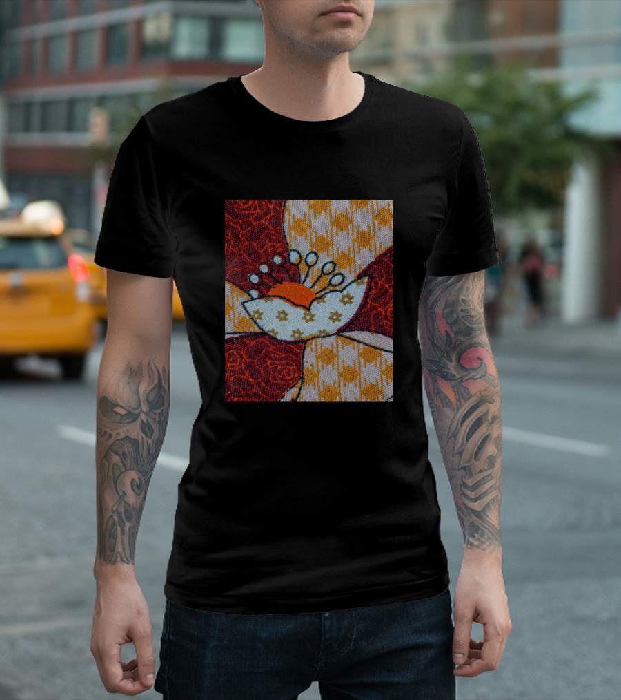 Colorfully Flower Retro Geometric Petals T-Shirt