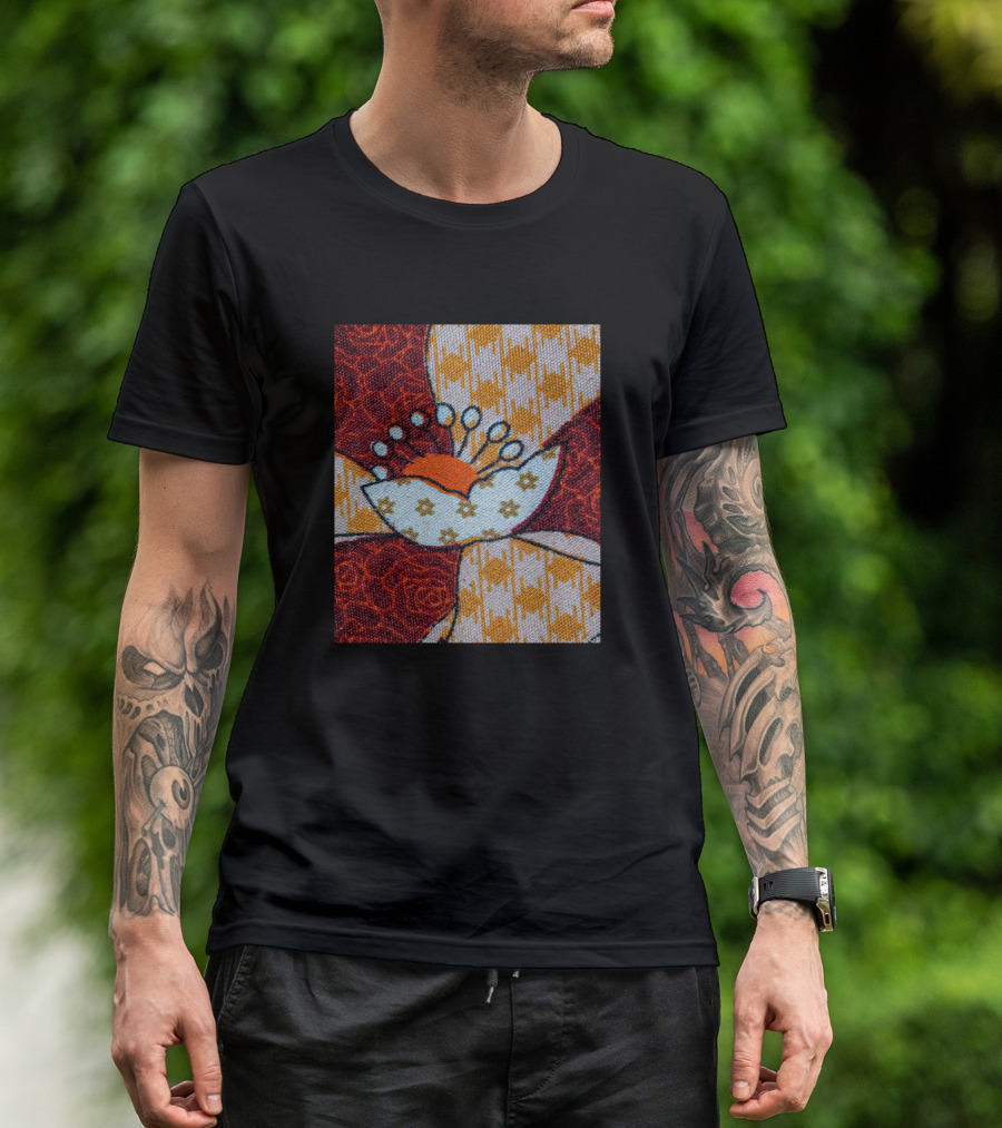 Colorfully Flower Retro Geometric Petals T-Shirt