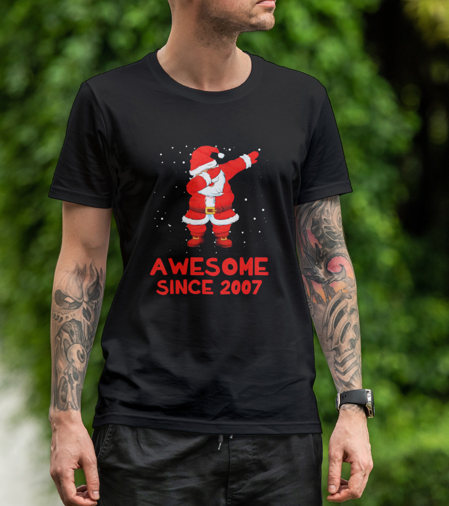 Dabbing Santa Claus Awesome Since 2007 T-Shirt